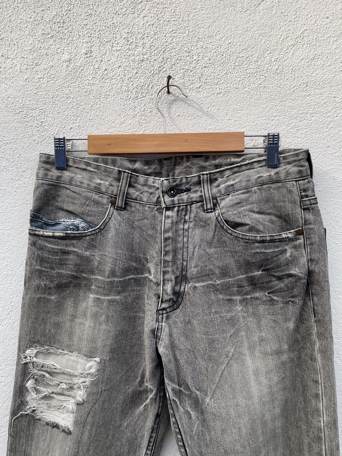 Japanese Brand Japanese Brand Point Loma Distressed Denim Size US 31 - 2 Thumbnail