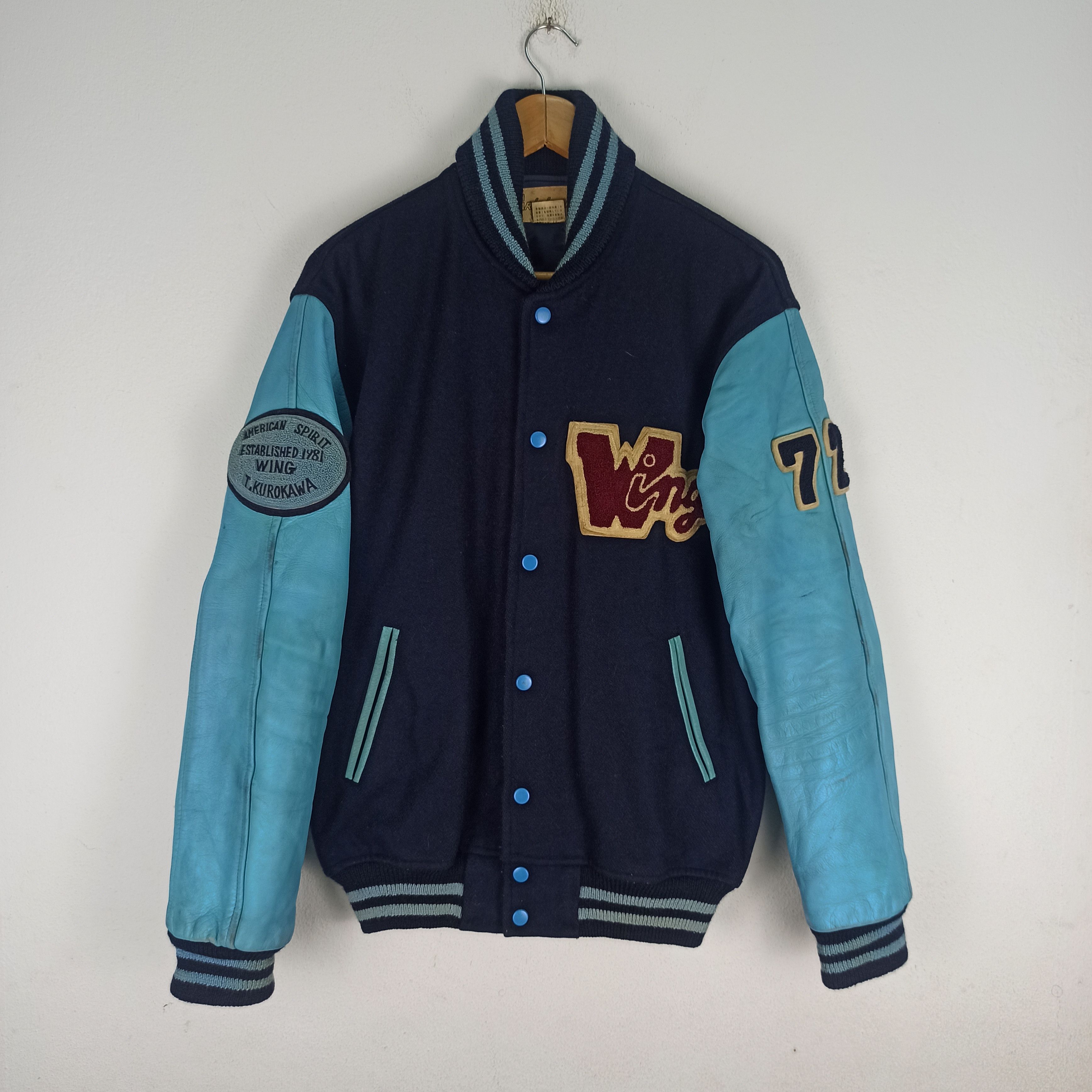 Japanese Brand Vintage Varsity Jacket WING American Spirit byQB Club Size US L / EU 52-54 / 3 - 1 Thumbnail