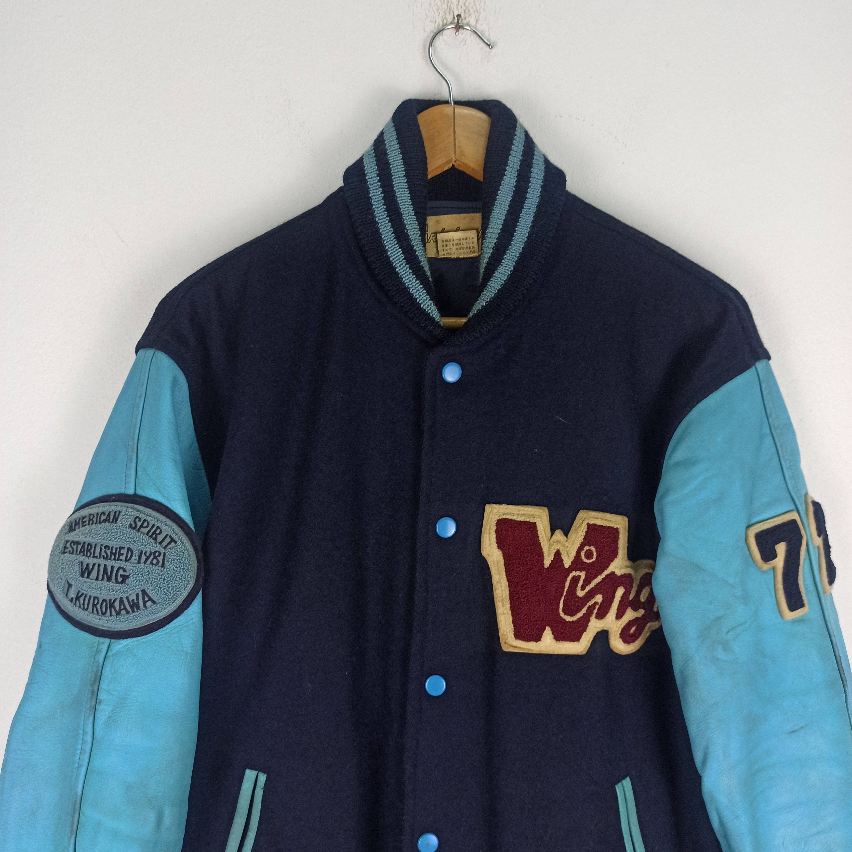 Japanese Brand Vintage Varsity Jacket WING American Spirit byQB Club Size US L / EU 52-54 / 3 - 2 Thumbnail