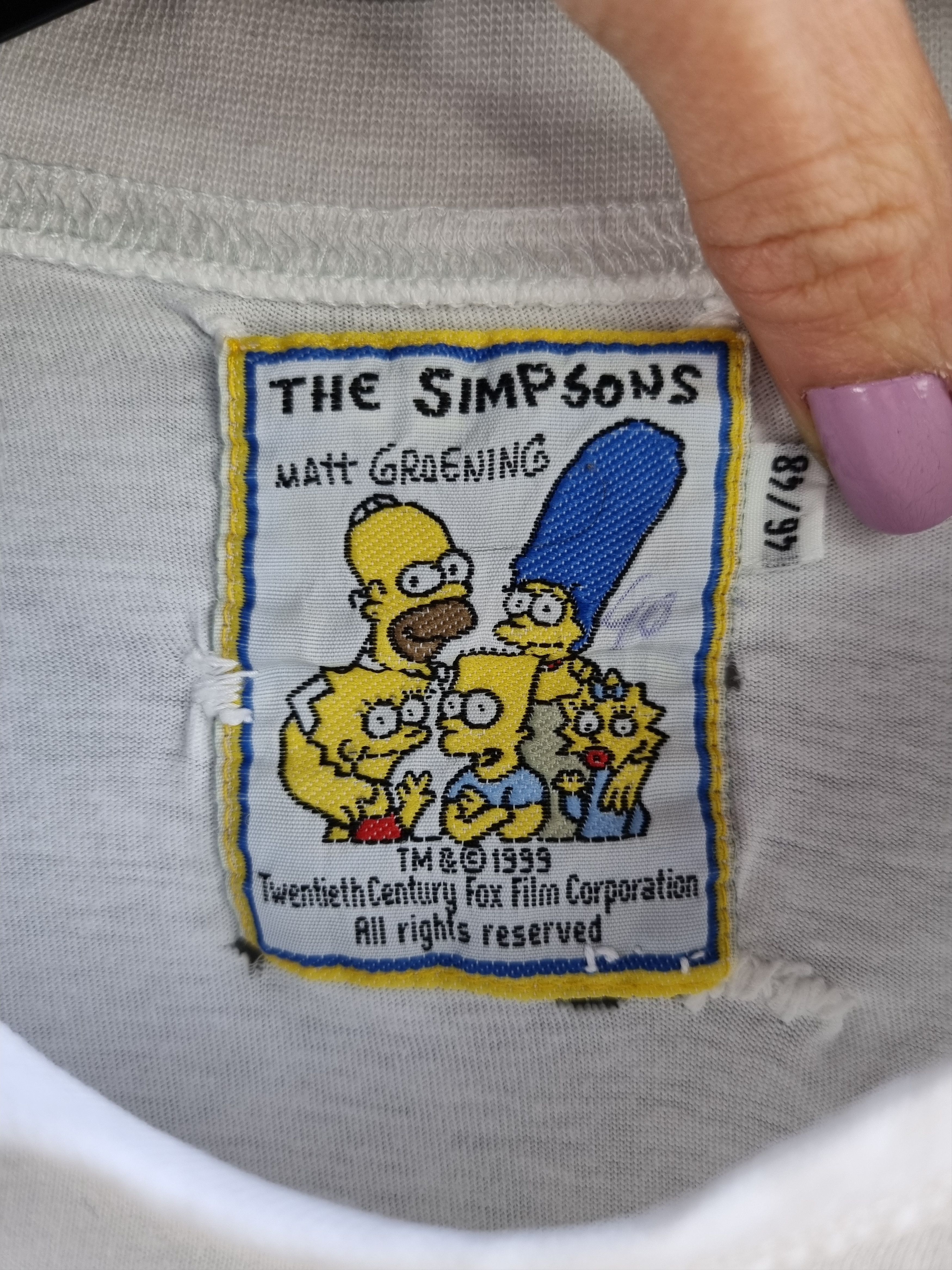 Cartoon Network × The Simpsons × Vintage Rare Vintage 1999 Bart Simpson Matt Groening Tee Size US L / EU 52-54 / 3 - 6 Thumbnail