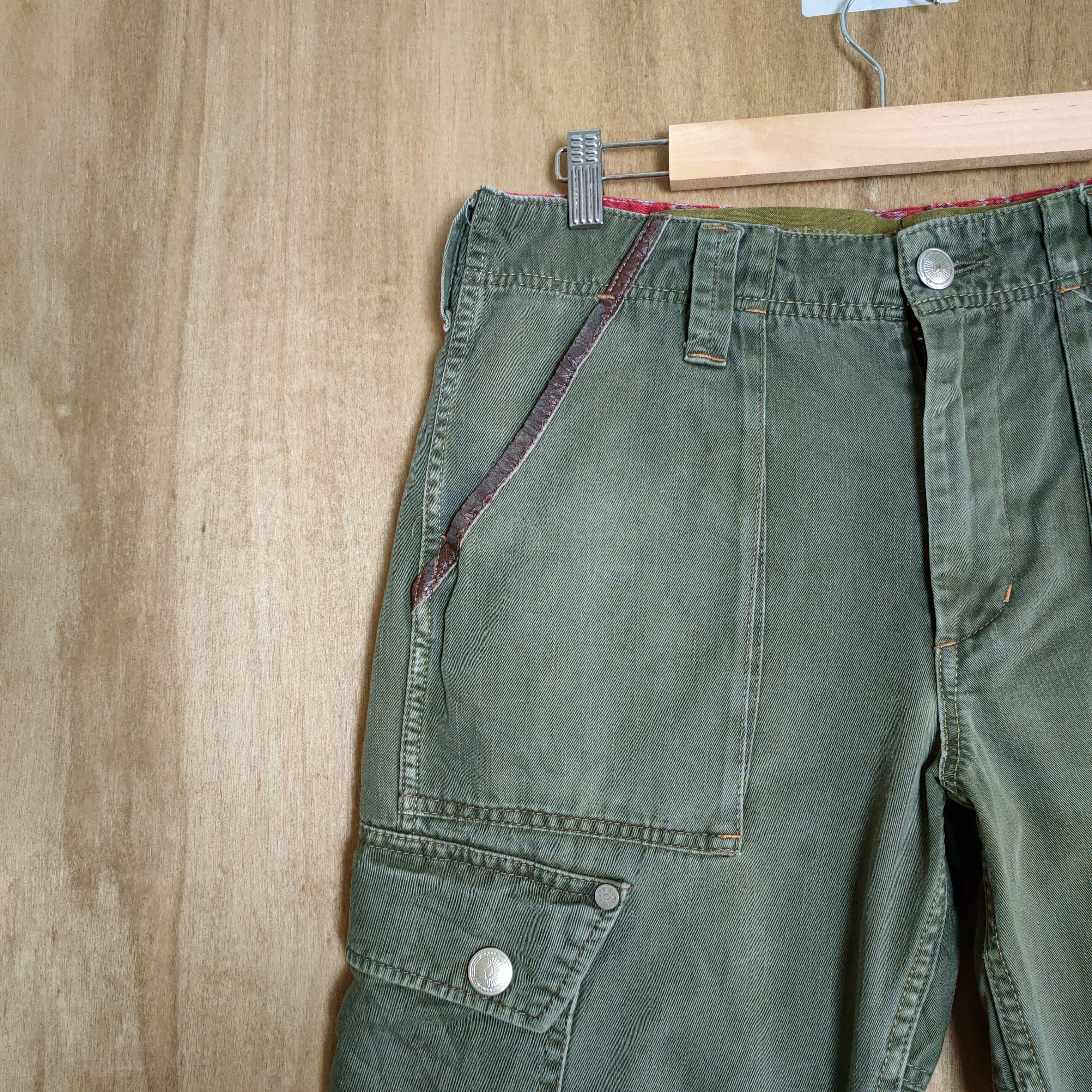 Japanese Brand JAPANESE BRAND VINTAGE FADED GREEN CARGO PANTS Size US 32 / EU 48 - 4 Thumbnail