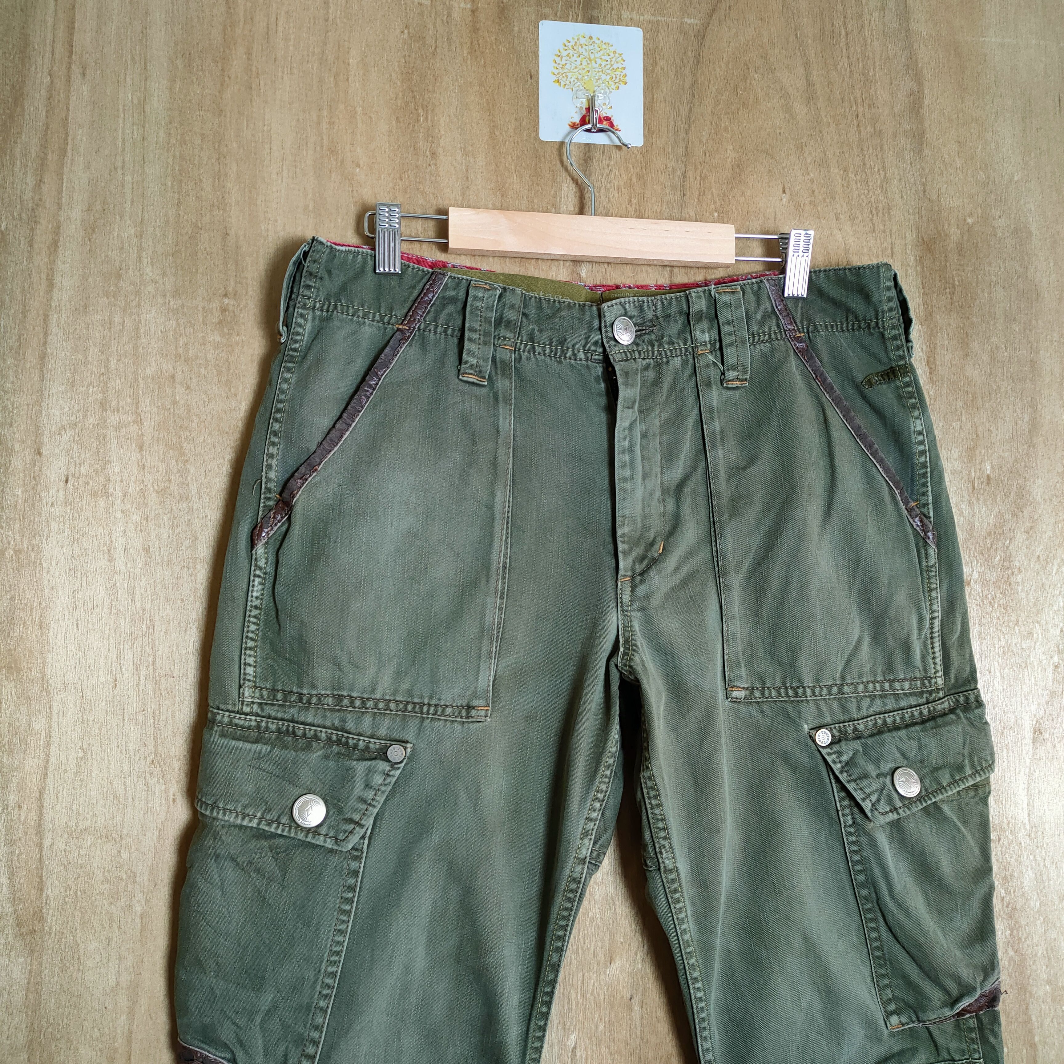 Japanese Brand JAPANESE BRAND VINTAGE FADED GREEN CARGO PANTS Size US 32 / EU 48 - 2 Thumbnail