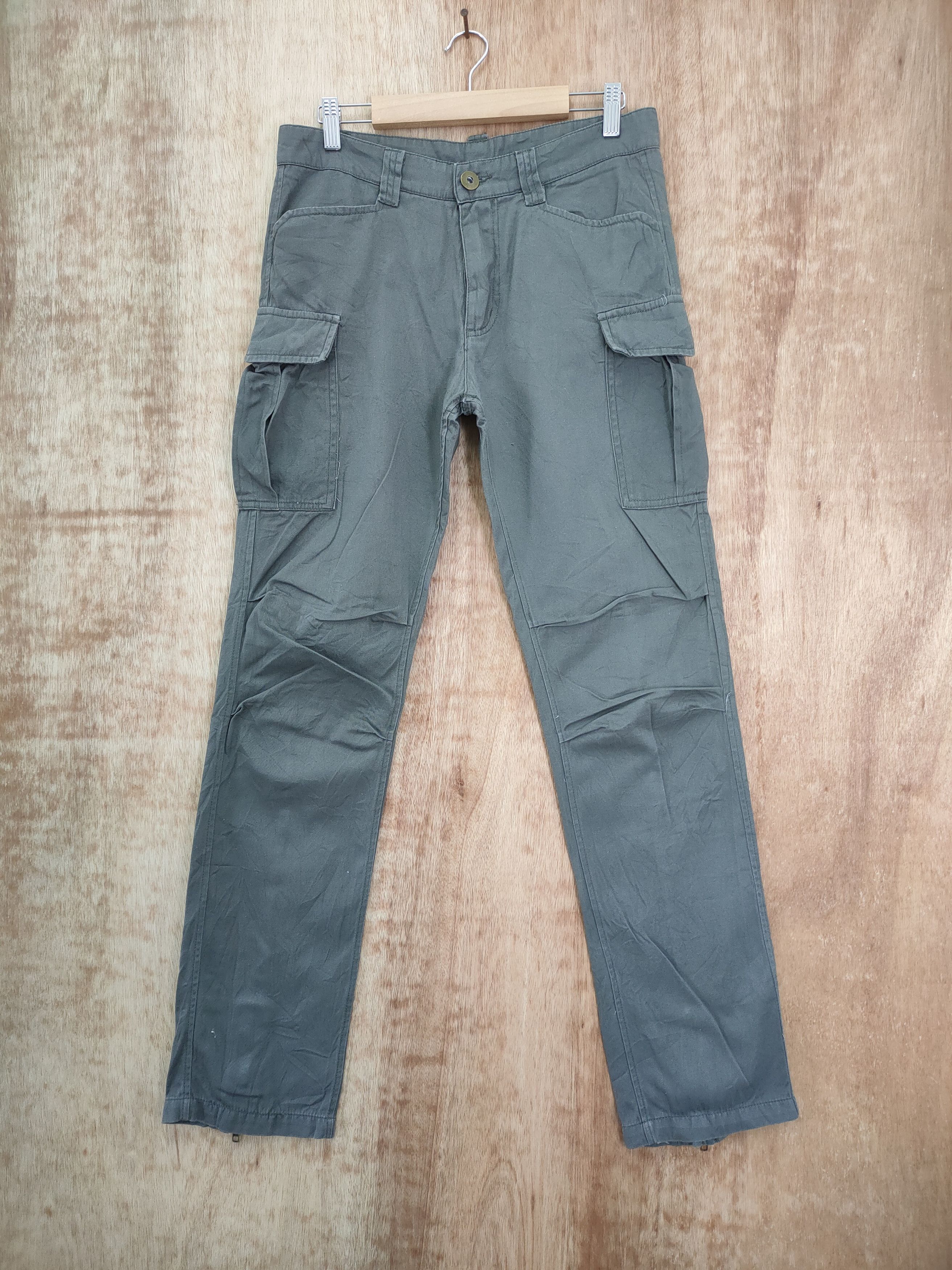 image of Imperious x Vintage Improves Cargo Pants / Zipper Leg Open in Grey, Men's (Size 30)