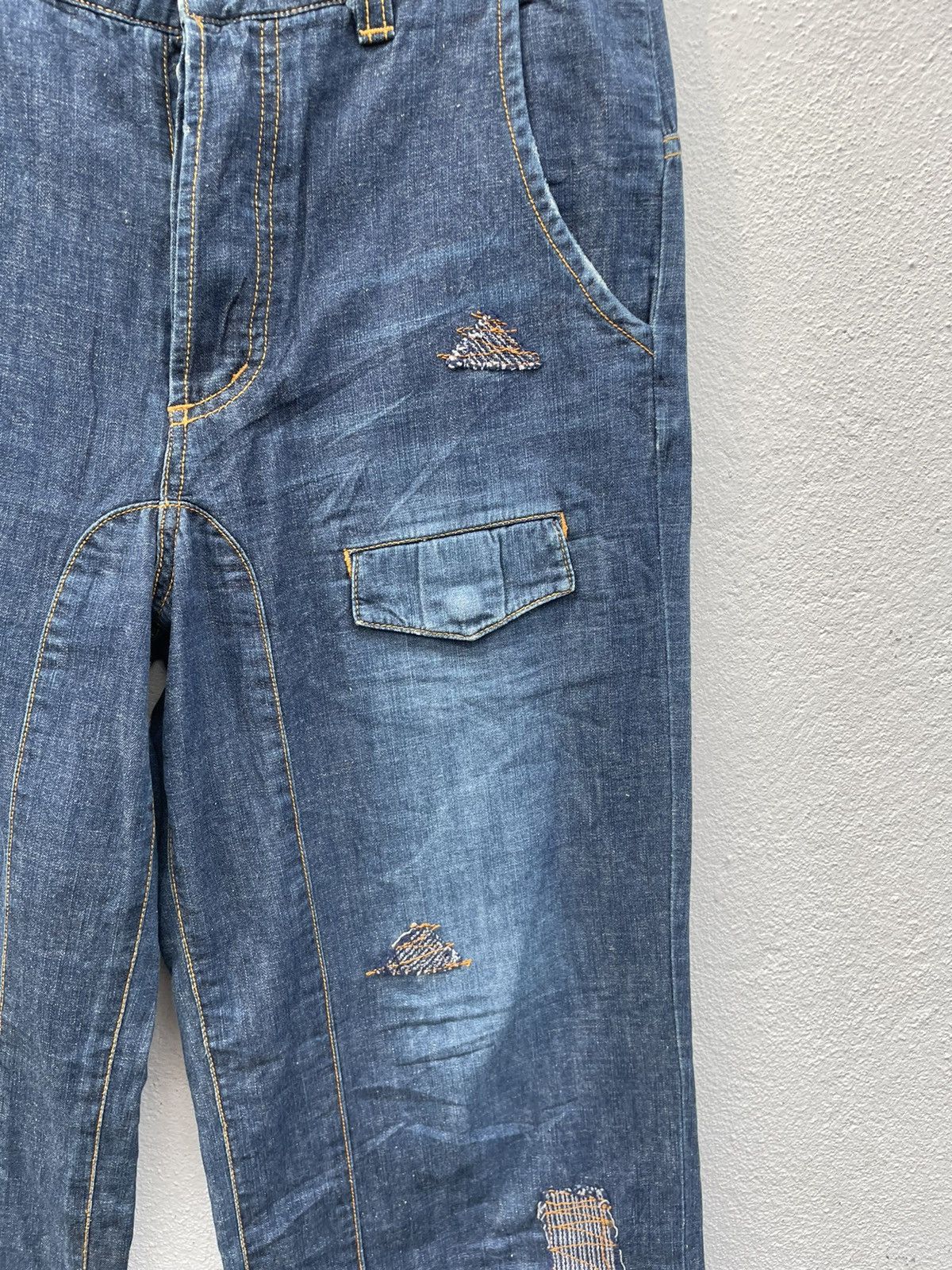 Issey Miyake Sinaokuwahara Light Denim Design Pants Size US 31 - 3 Thumbnail