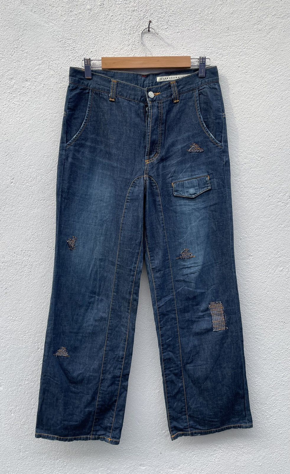 Issey Miyake Sinaokuwahara Light Denim Design Pants Size US 31 - 2 Thumbnail