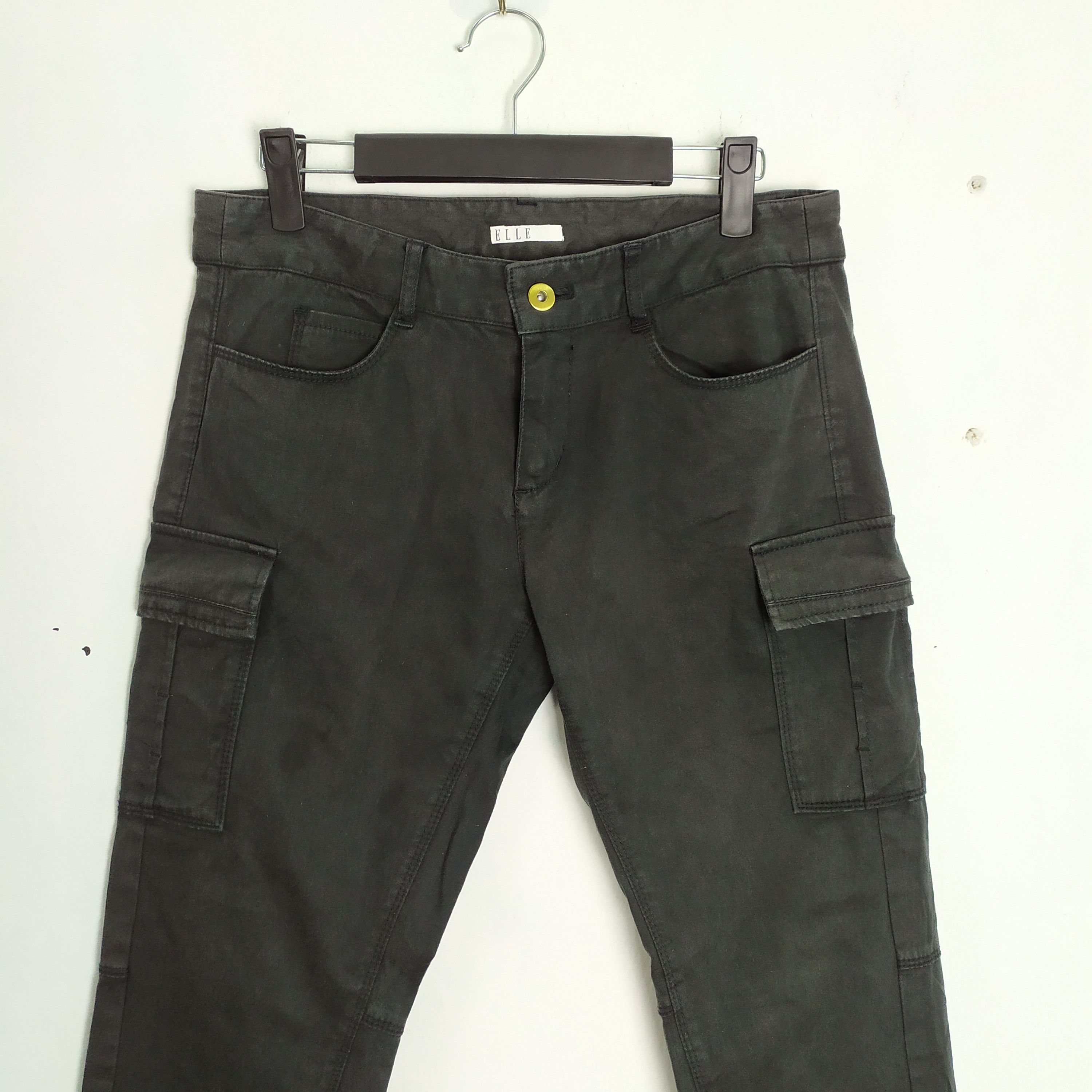 Japanese Brand × Vision Streetwear ELLE BLACK SKINNY CARGO PANTS Size US 29 - 2 Thumbnail