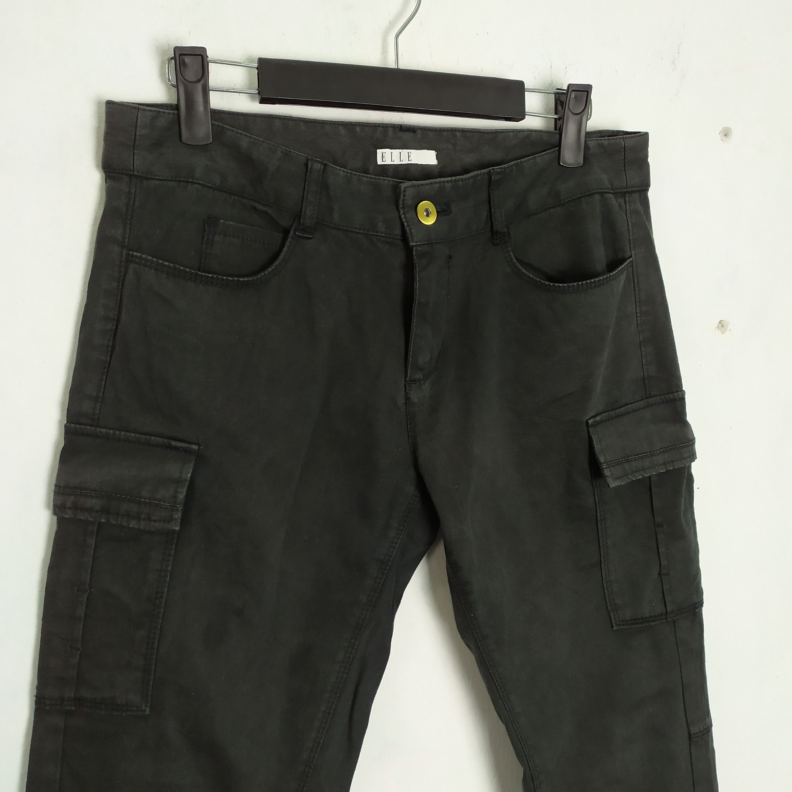 Japanese Brand × Vision Streetwear ELLE BLACK SKINNY CARGO PANTS Size US 29 - 5 Thumbnail