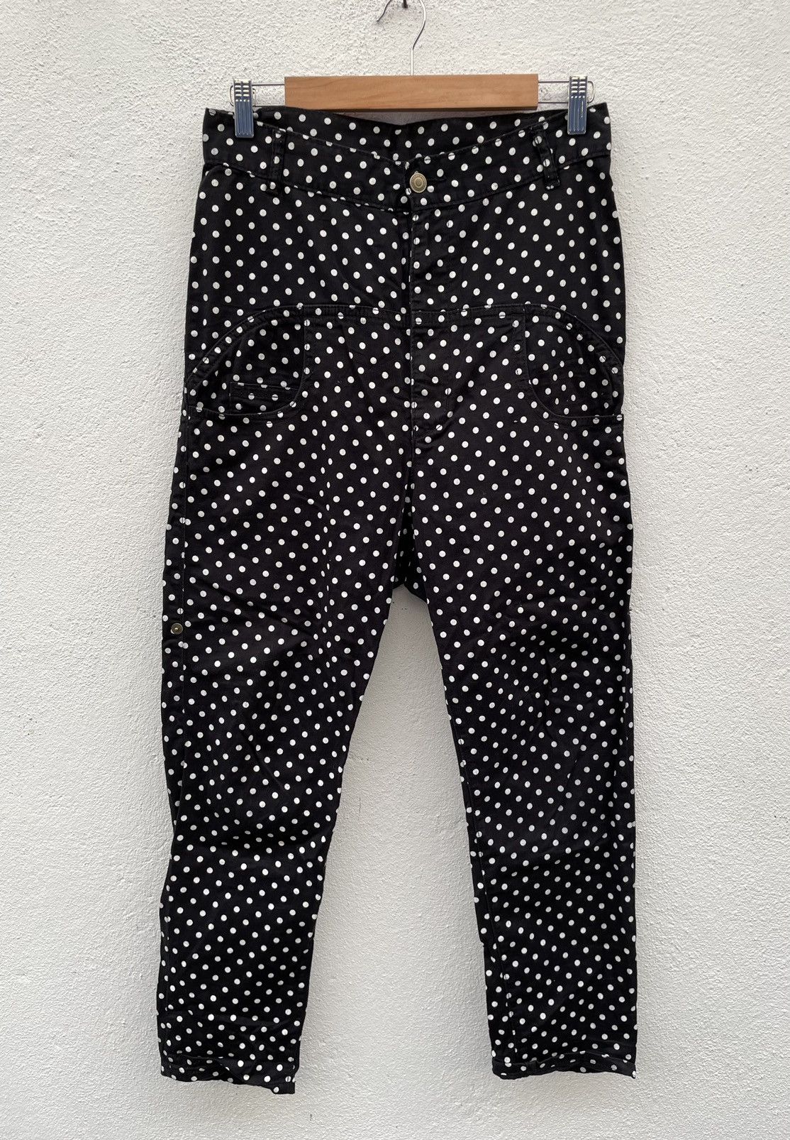 Issey Miyake Mercibeaucoup Jevous Enprie Polka Dot Drop Crotch Pants Size US 30 / EU 46 - 1 Thumbnail