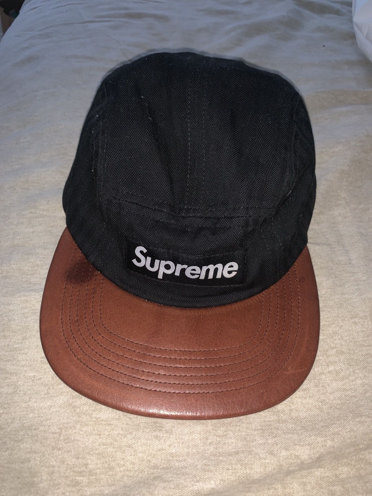 supreme 5 panel hat camo