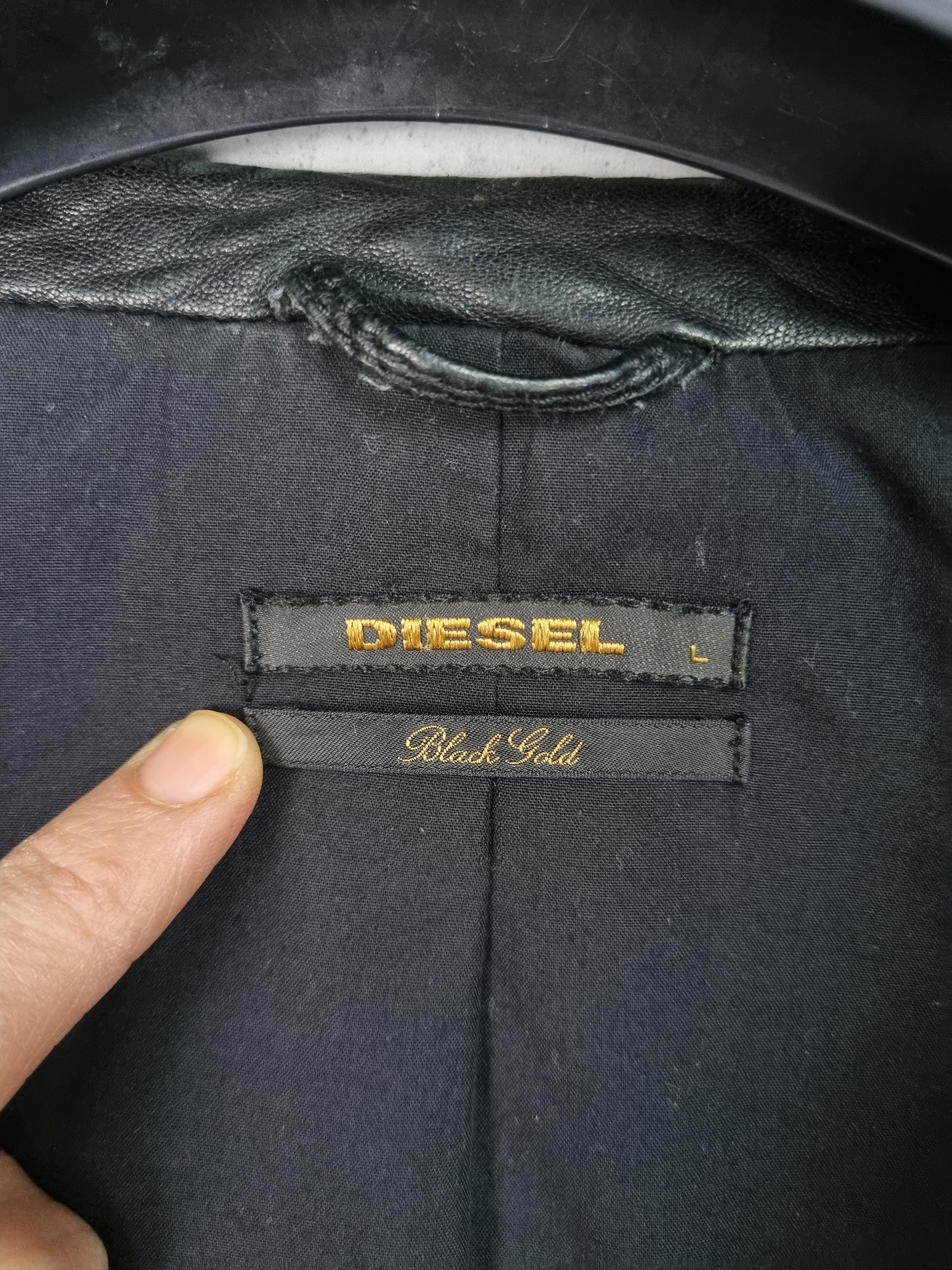 Diesel × Diesel Black Gold × Genuine Leather Diesel Balck Gold Leather Biker Jacket Size US L / EU 52-54 / 3 - 8 Thumbnail