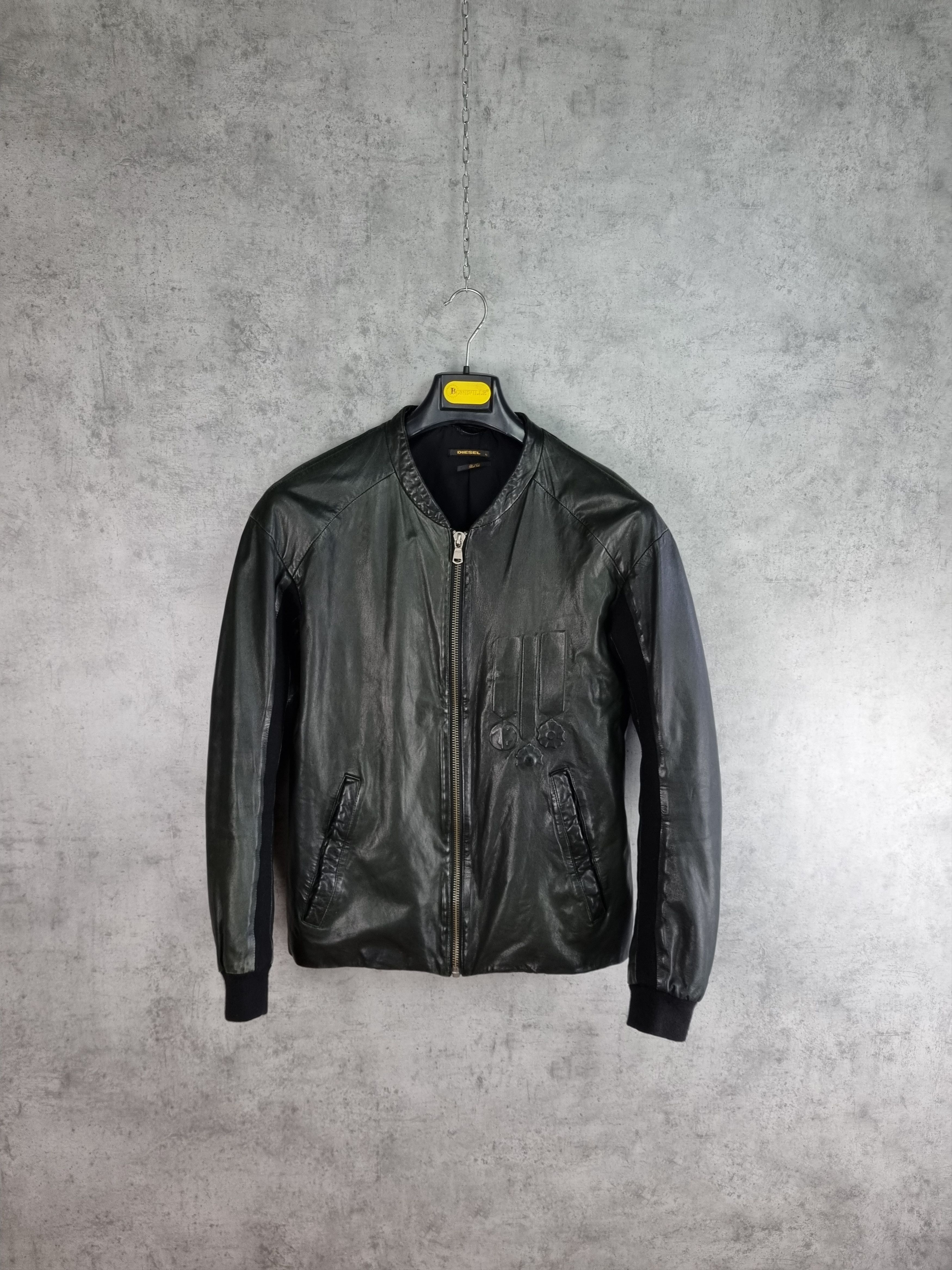 Diesel × Diesel Black Gold × Genuine Leather Diesel Balck Gold Leather Biker Jacket Size US L / EU 52-54 / 3 - 5 Thumbnail