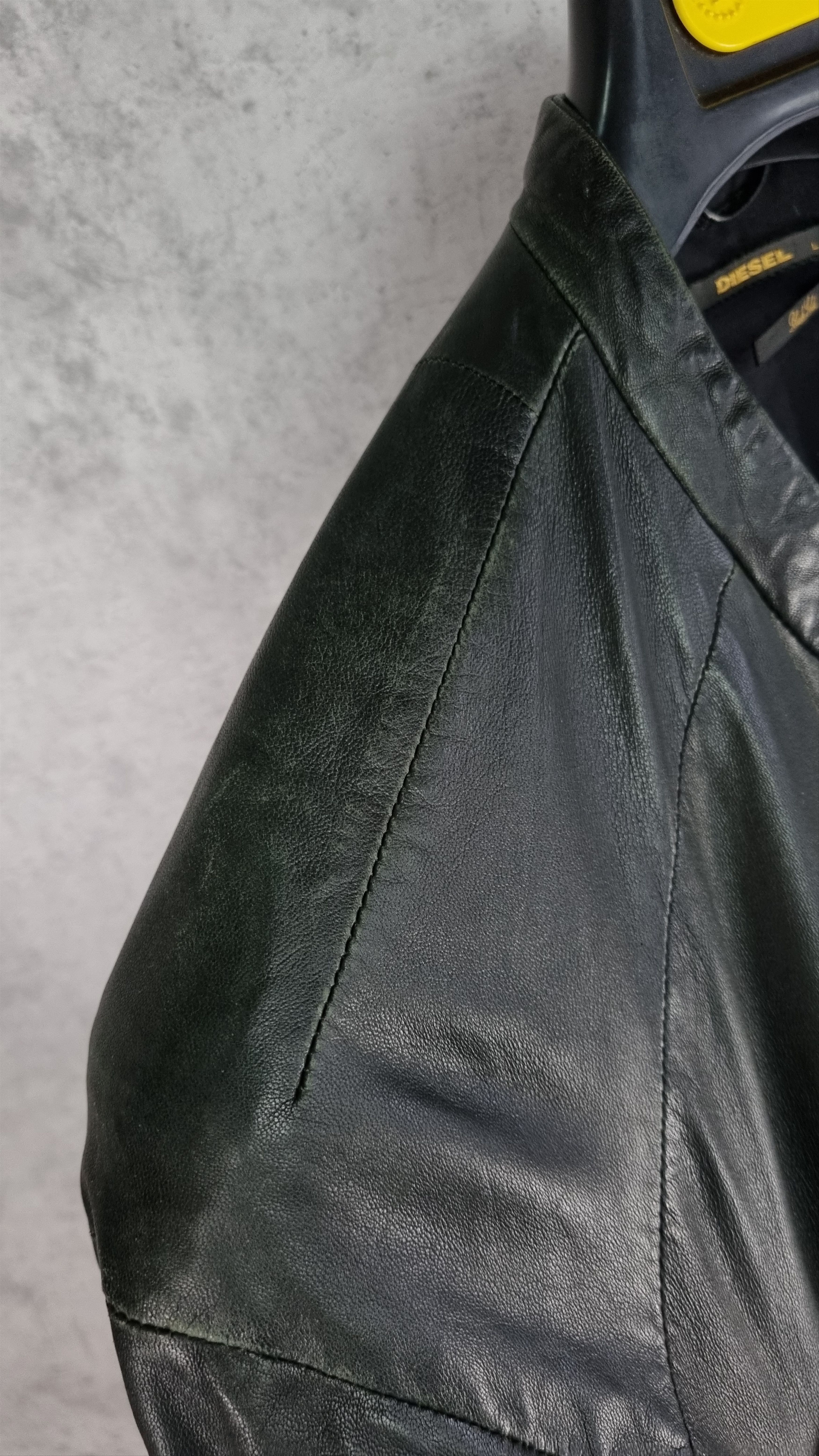 Diesel × Diesel Black Gold × Genuine Leather Diesel Balck Gold Leather Biker Jacket Size US L / EU 52-54 / 3 - 17 Thumbnail