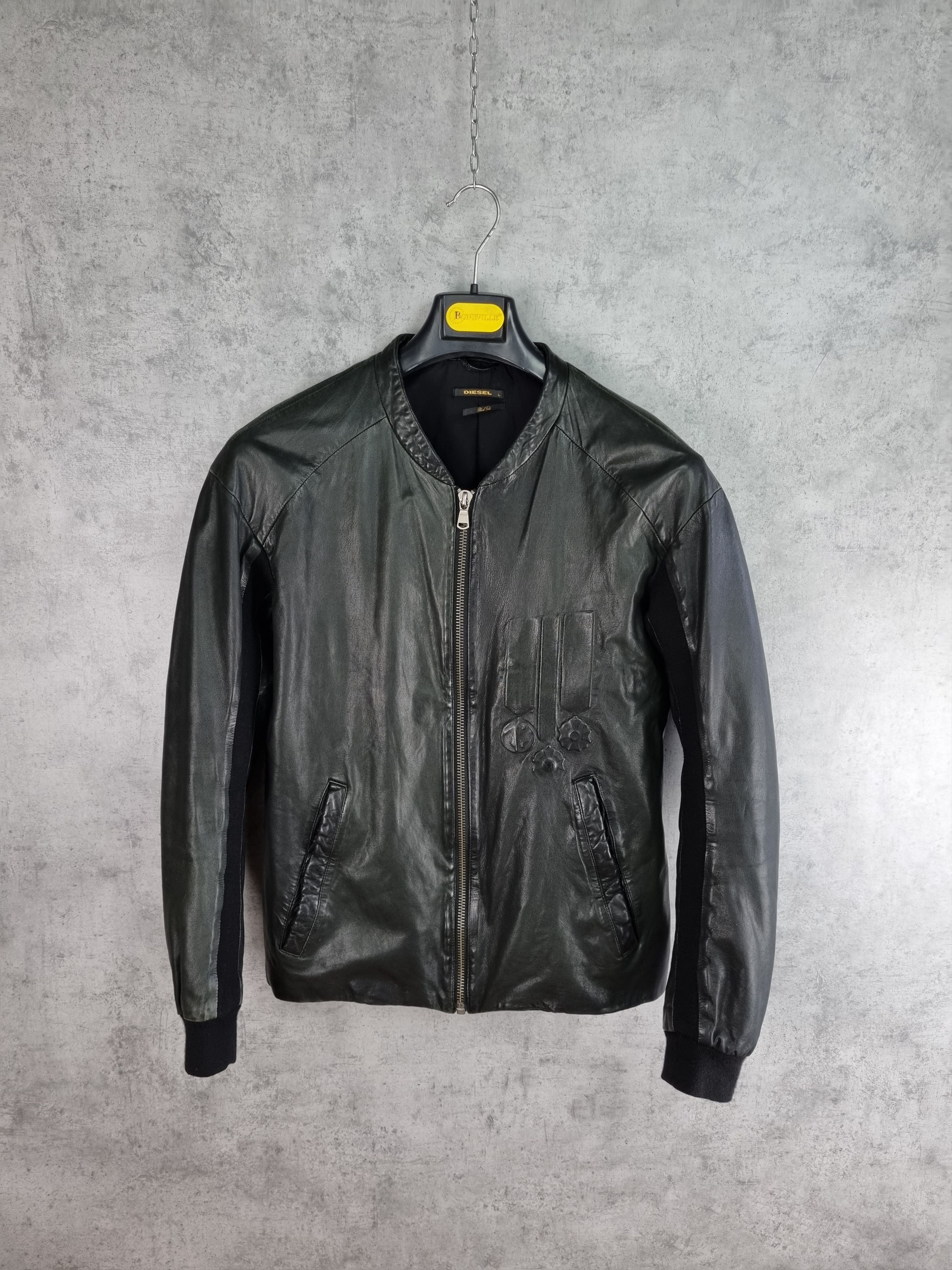 Diesel × Diesel Black Gold × Genuine Leather Diesel Balck Gold Leather Biker Jacket Size US L / EU 52-54 / 3 - 20 Thumbnail