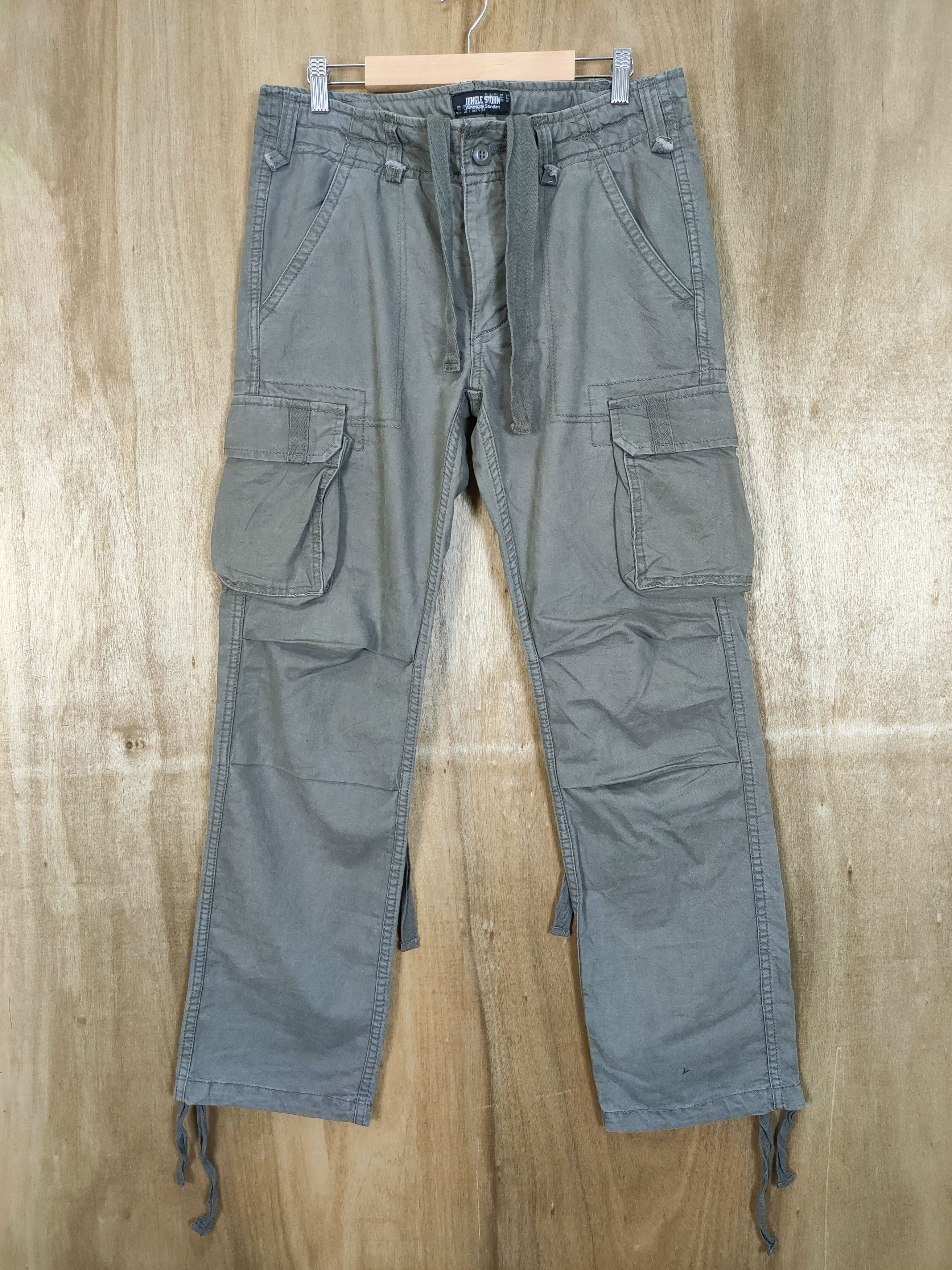 Japanese Brand VINTAGE GREY BONDAGE CARGO PANTS/ PARACHUTE PANTS Size US 32 / EU 48 - 6 Thumbnail