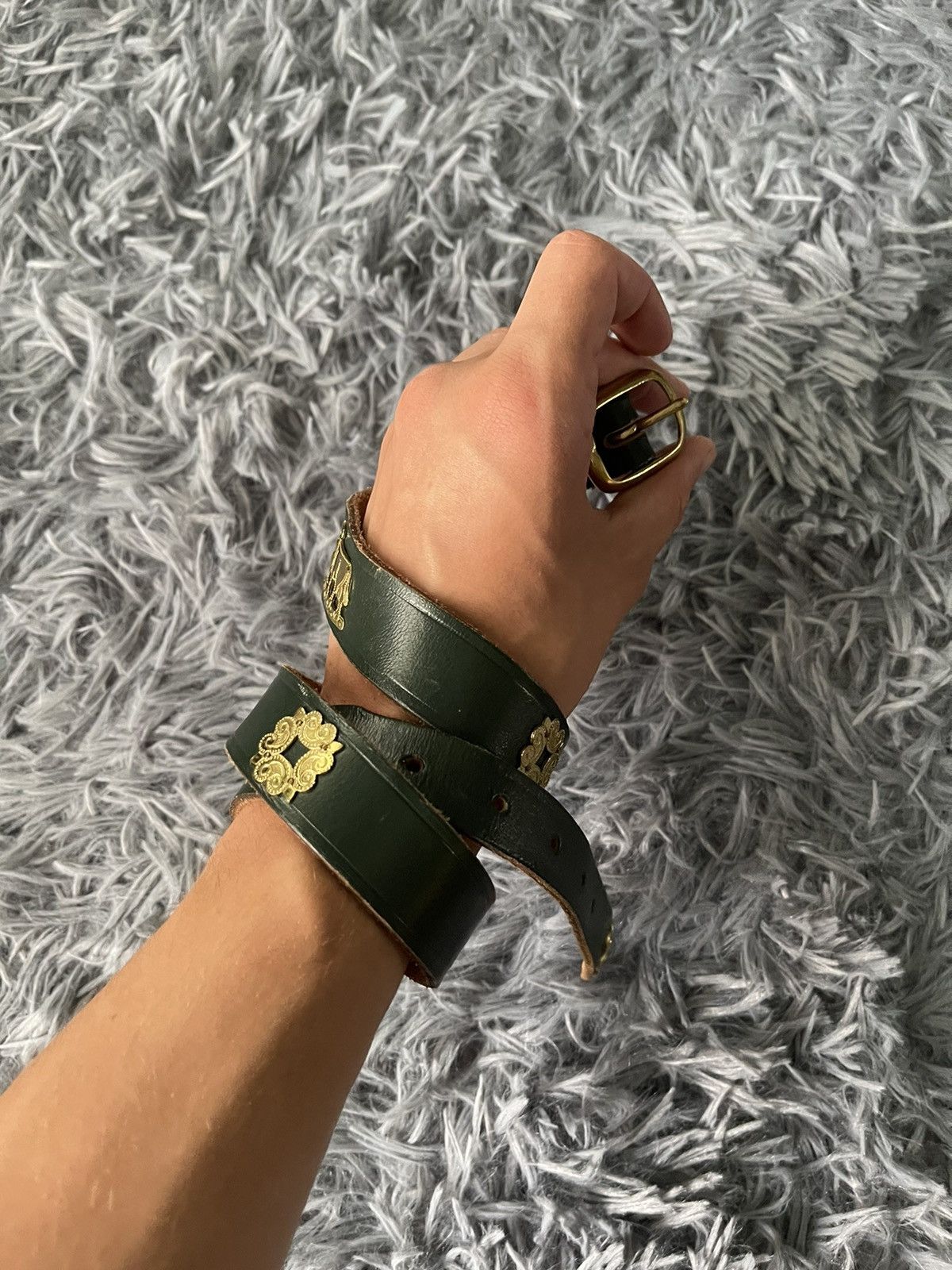Etro × Vintage Etro 90s vintage cows logo leather belt 81cm Size ONE SIZE - 8 Thumbnail