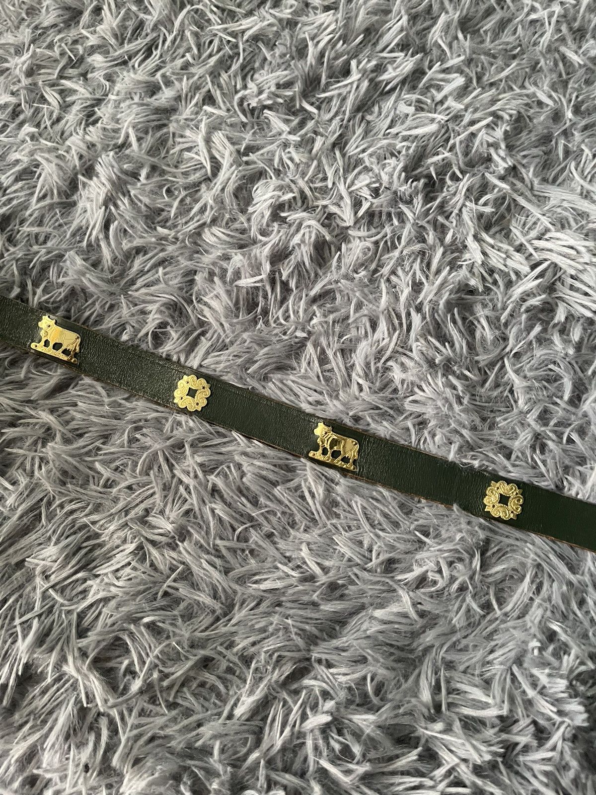 Etro × Vintage Etro 90s vintage cows logo leather belt 81cm Size ONE SIZE - 5 Thumbnail