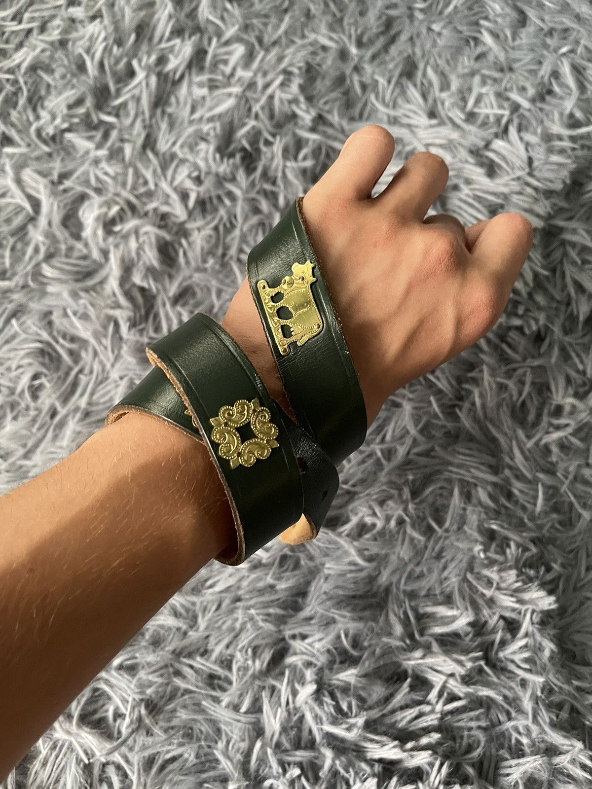 Etro × Vintage Etro 90s vintage cows logo leather belt 81cm Size ONE SIZE - 9 Thumbnail