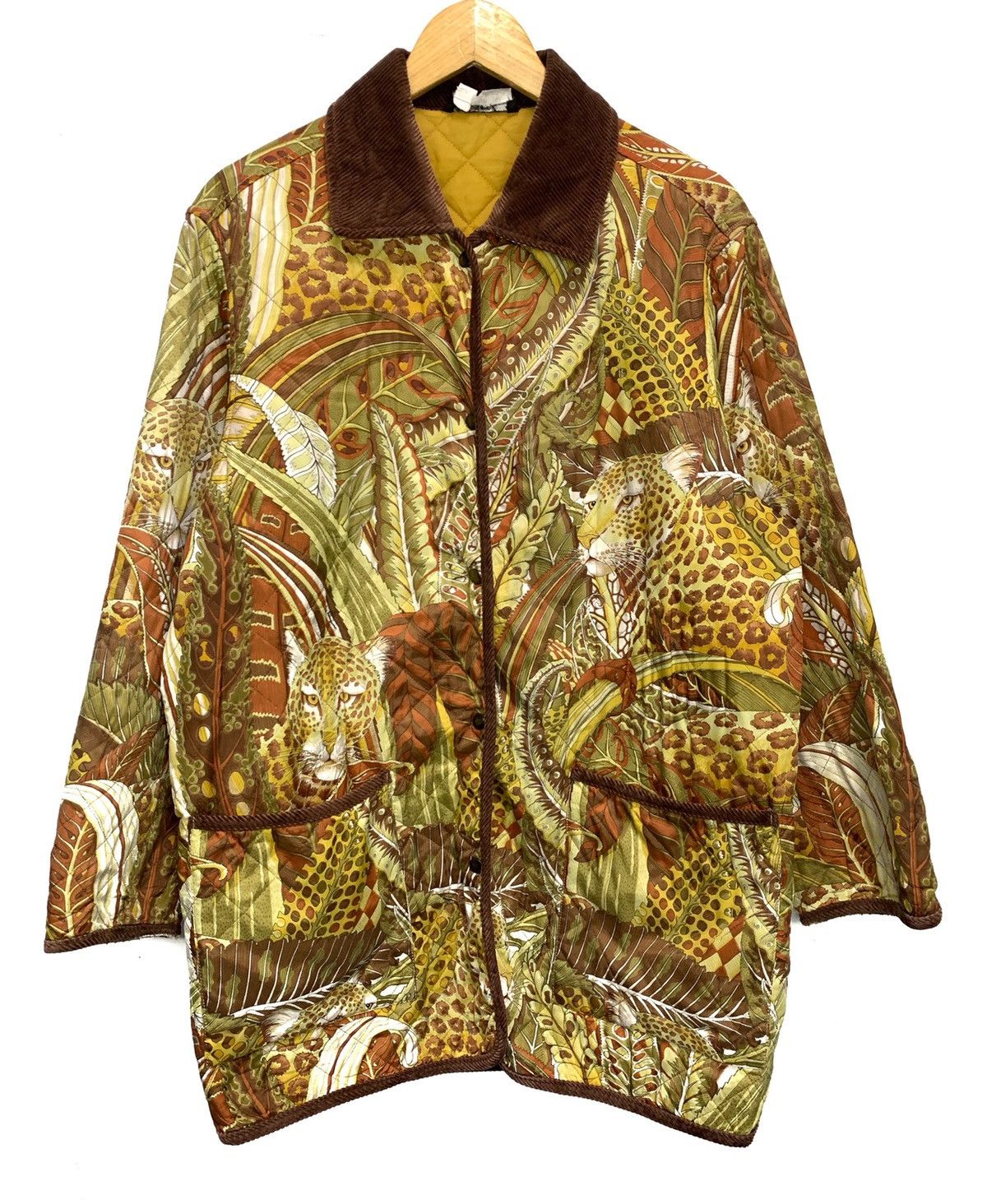 Salvatore Ferragamo × Vintage SENDOFFERS Salvatore Ferragamo Jungle Motif Printed Jacket Size US M / EU 48-50 / 2 - 1 Thumbnail