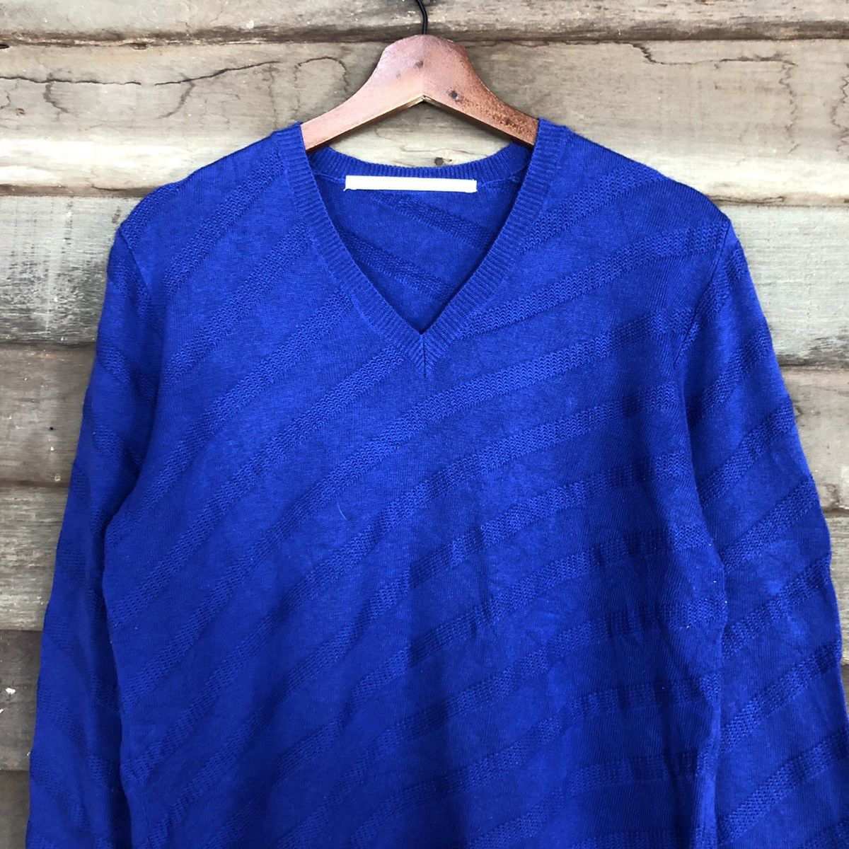 Issey Miyake DLL Tete Homme issey miyake Blue Knitwear sweatshirt #c675 Size US M / EU 48-50 / 2 - 8 Thumbnail