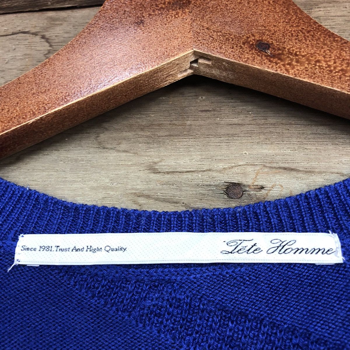 Issey Miyake DLL Tete Homme issey miyake Blue Knitwear sweatshirt #c675 Size US M / EU 48-50 / 2 - 9 Thumbnail