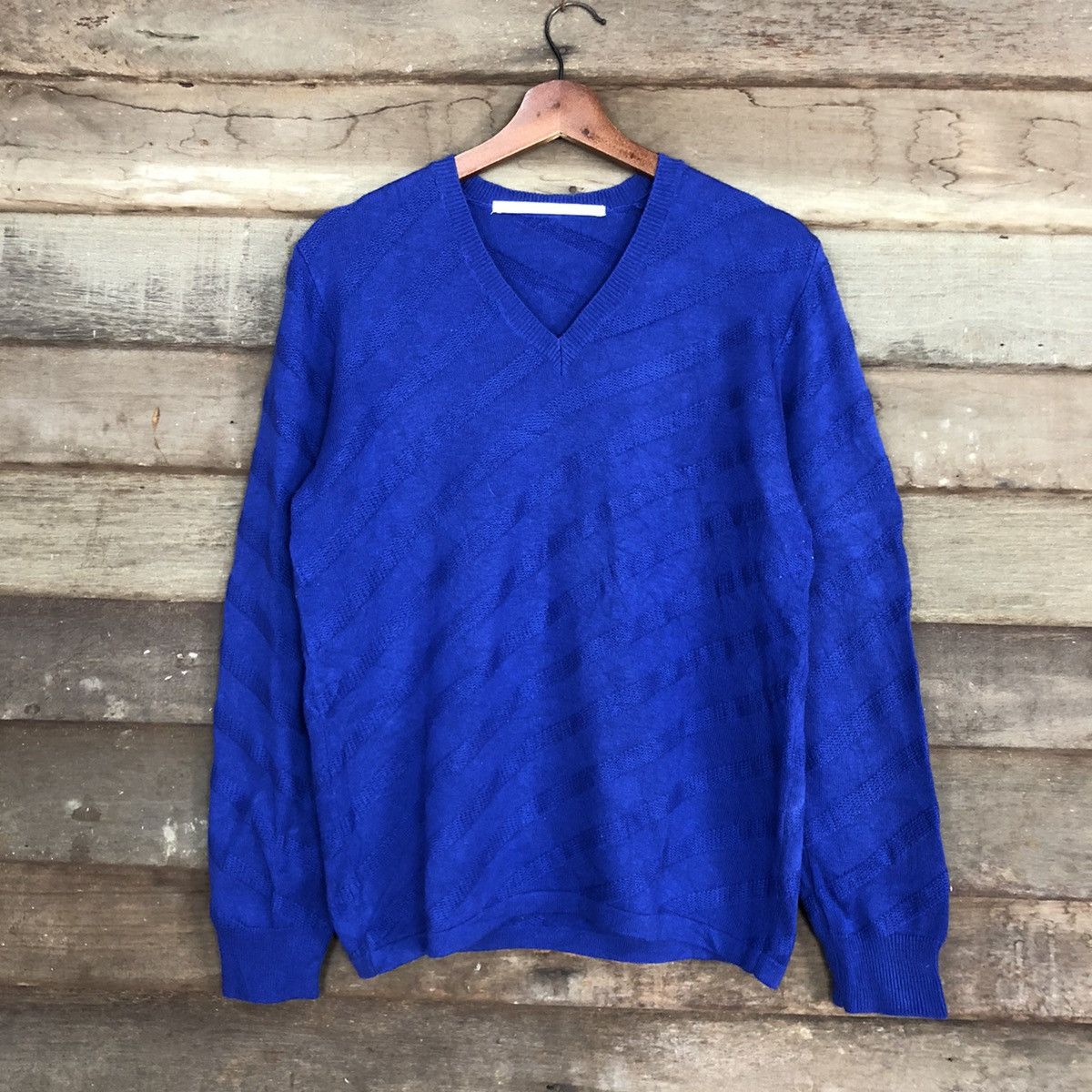 Issey Miyake DLL Tete Homme issey miyake Blue Knitwear sweatshirt #c675 Size US M / EU 48-50 / 2 - 1 Thumbnail