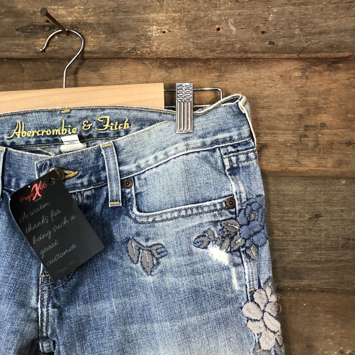Abercrombie & Fitch Abercrombie & Fitch embroidery bootcut Denim Pants #5102 Size 27" / US 4 / IT 40 - 5 Thumbnail