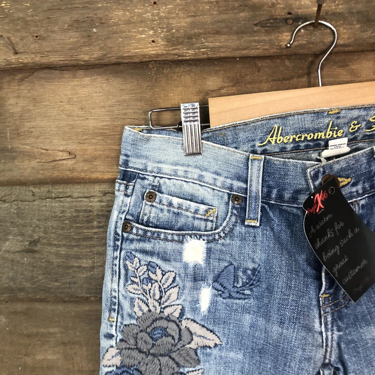 Abercrombie & Fitch Abercrombie & Fitch embroidery bootcut Denim Pants #5102 Size 27" / US 4 / IT 40 - 4 Thumbnail