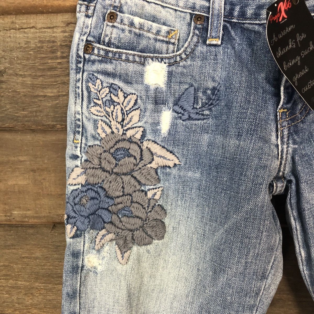 Abercrombie & Fitch Abercrombie & Fitch embroidery bootcut Denim Pants #5102 Size 27" / US 4 / IT 40 - 10 Thumbnail