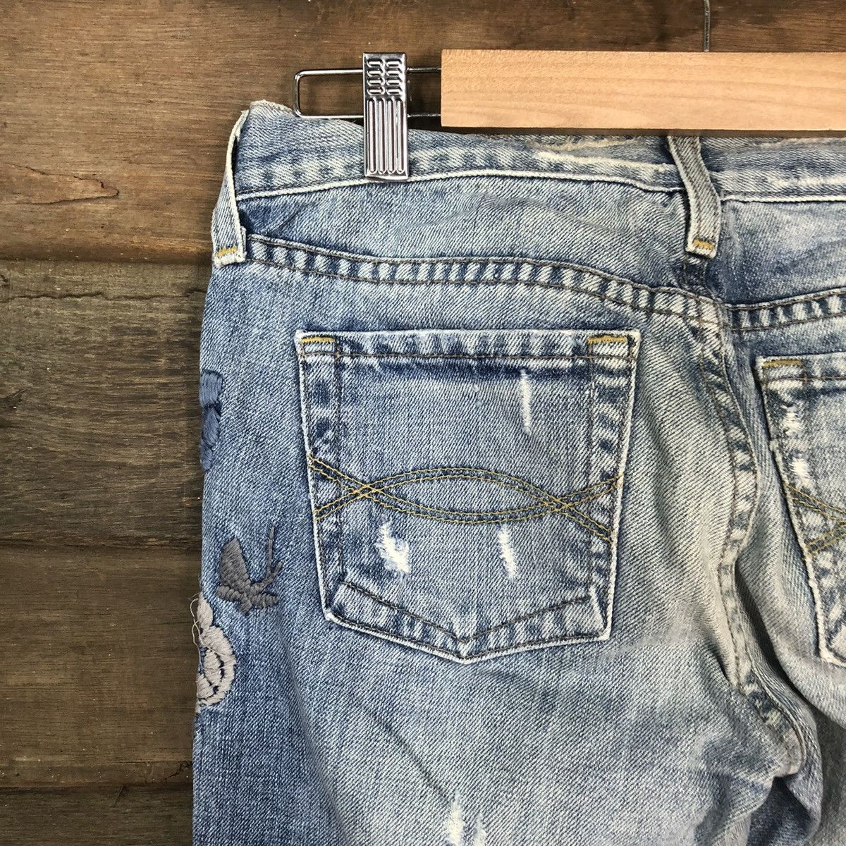 Abercrombie & Fitch Abercrombie & Fitch embroidery bootcut Denim Pants #5102 Size 27" / US 4 / IT 40 - 15 Thumbnail