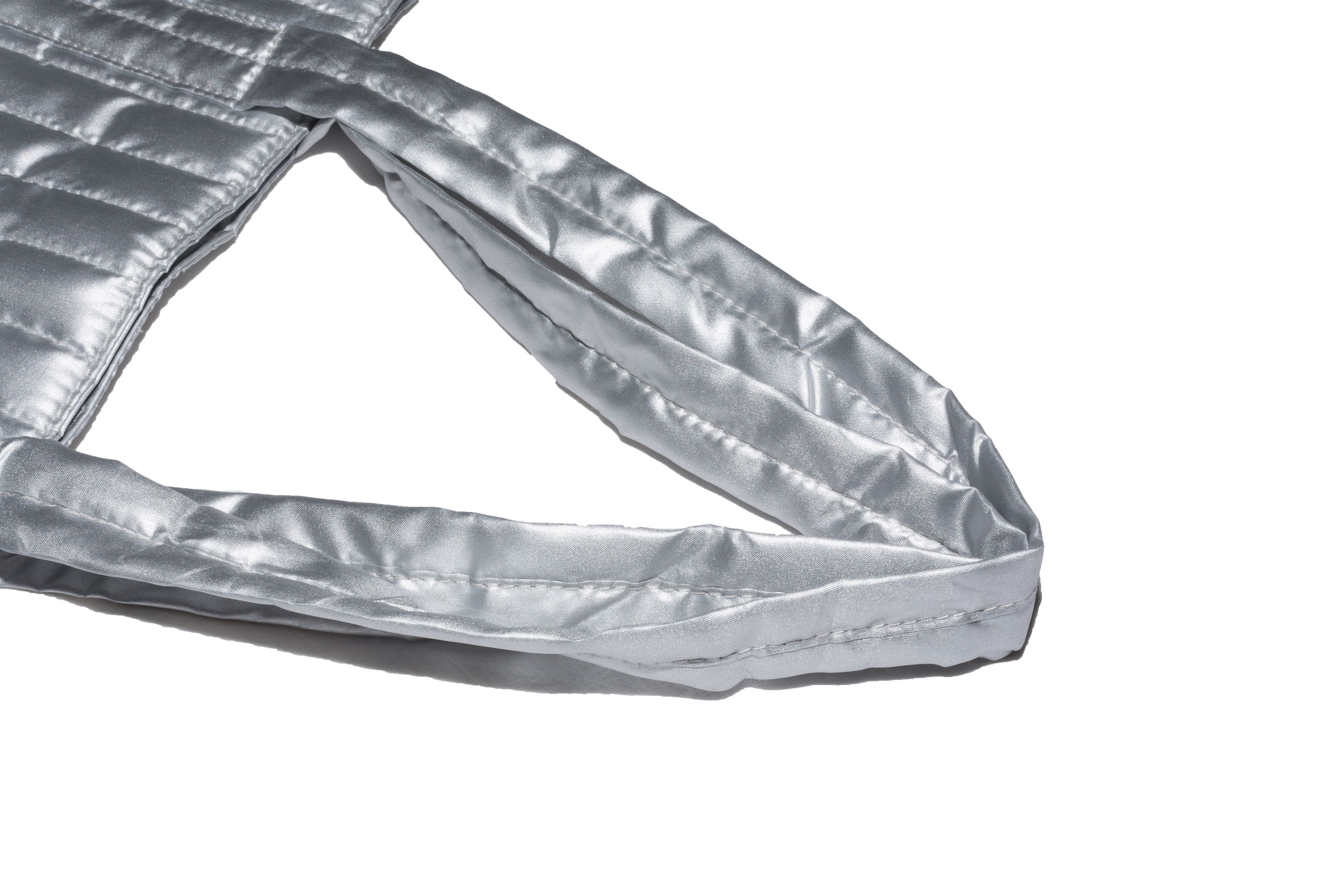Issey Miyake Silver Padded Polyester Hand Bag Size ONE SIZE - 4 Thumbnail