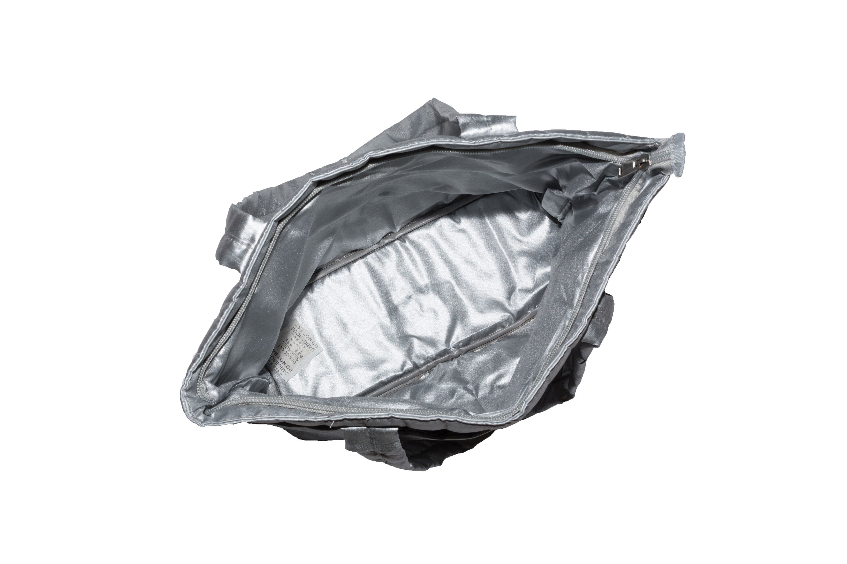 Issey Miyake Silver Padded Polyester Hand Bag Size ONE SIZE - 5 Thumbnail