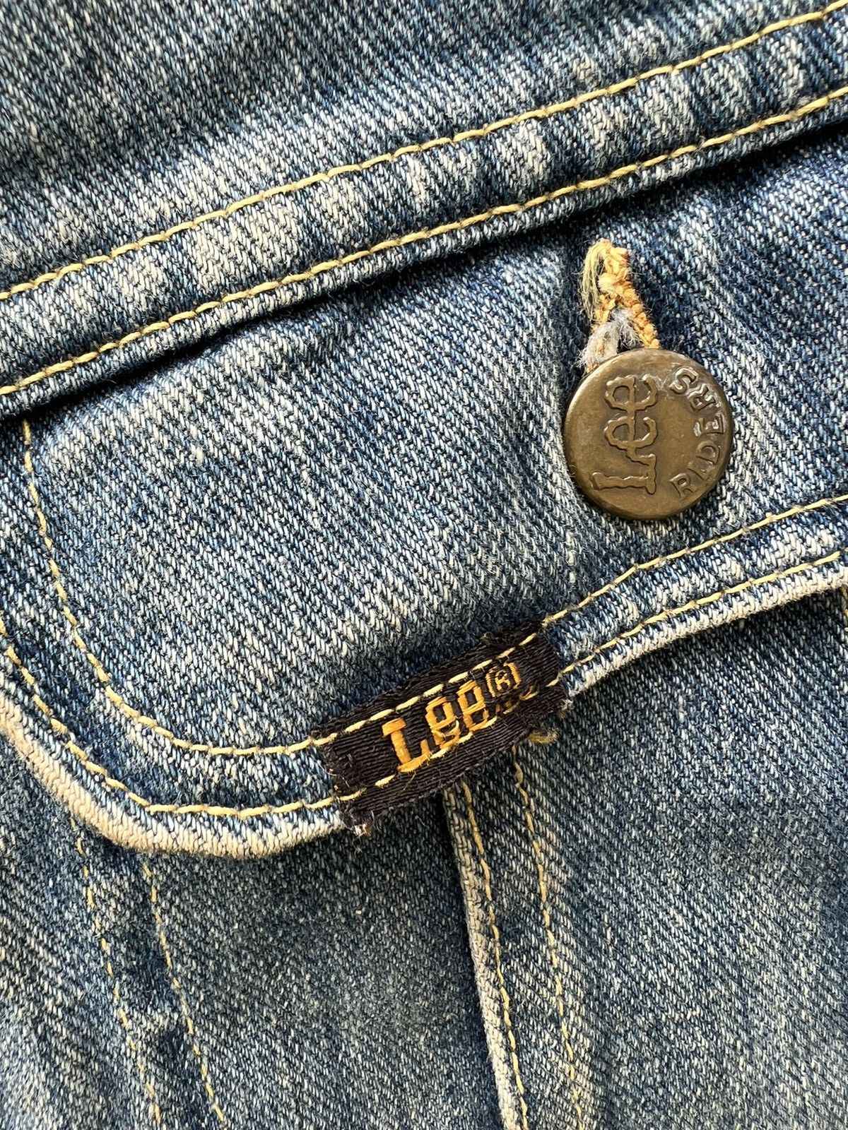 Lee Vintage 70s Lee Riders Union Made Dirty Mud Denim Jacket Size US L / EU 52-54 / 3 - 8 Thumbnail