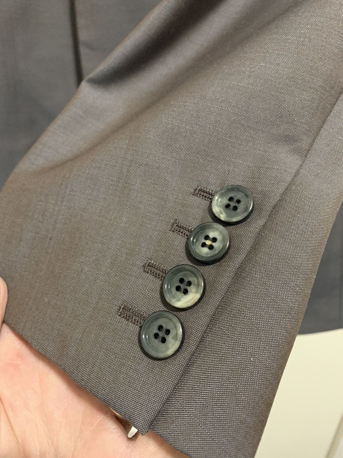 Alexander McQueen Mainline two-tone wool/mohair blazer, IT50, made in Italy Size 40R - 9 Thumbnail