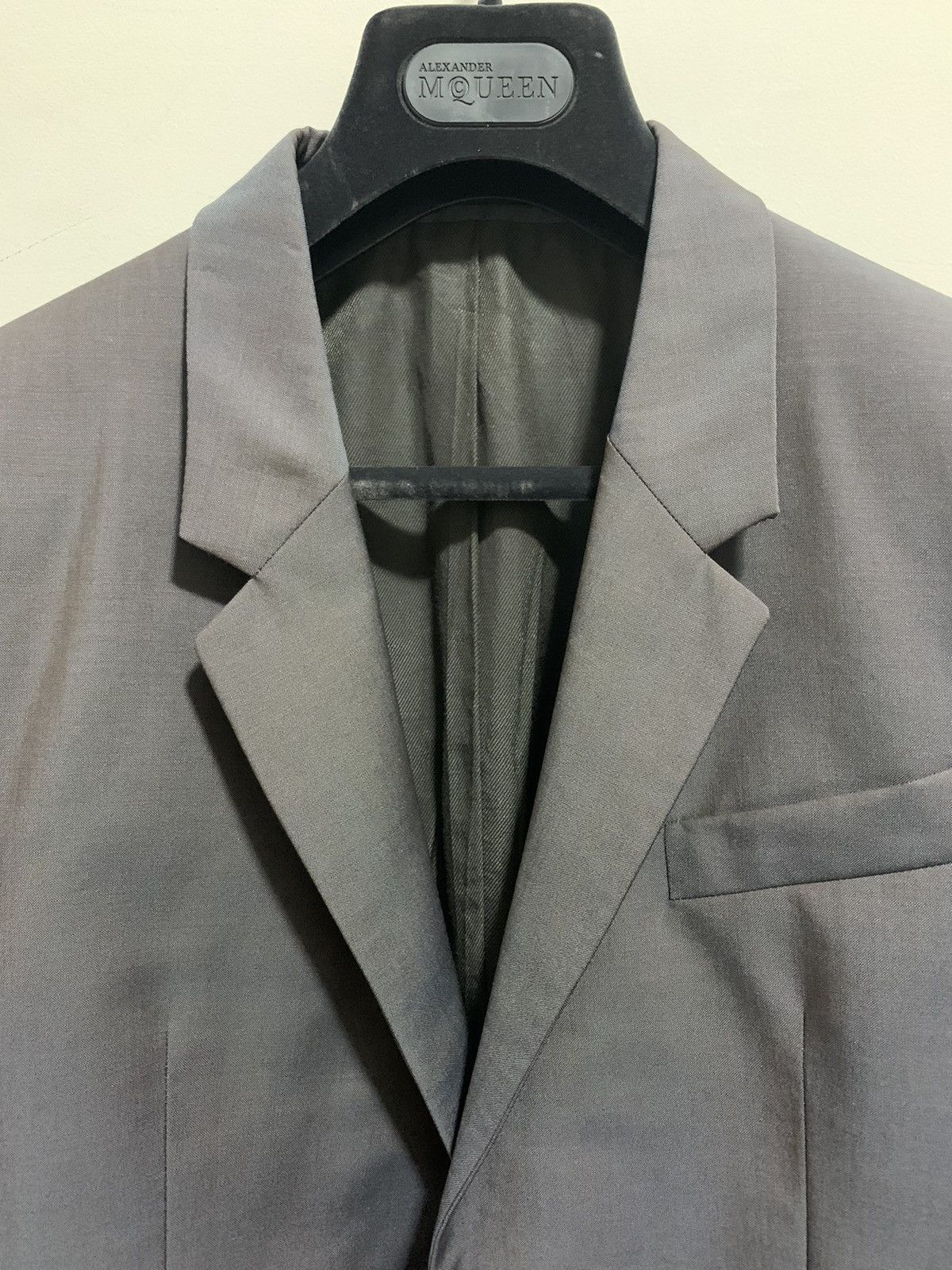 Alexander McQueen Mainline two-tone wool/mohair blazer, IT50, made in Italy Size 40R - 2 Thumbnail