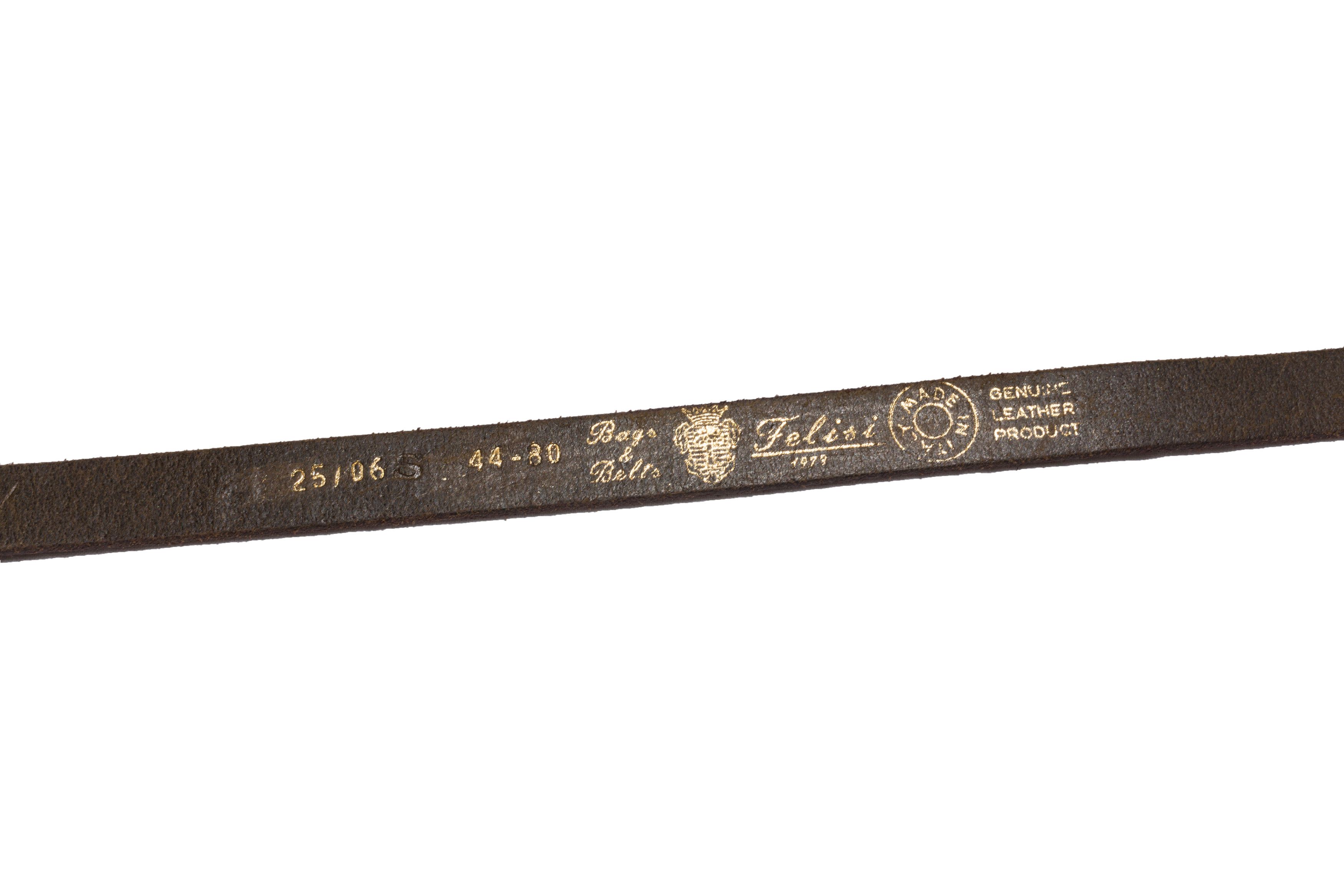 Felisi Double Wrap Western Leather Belt Size 30 - 6 Thumbnail