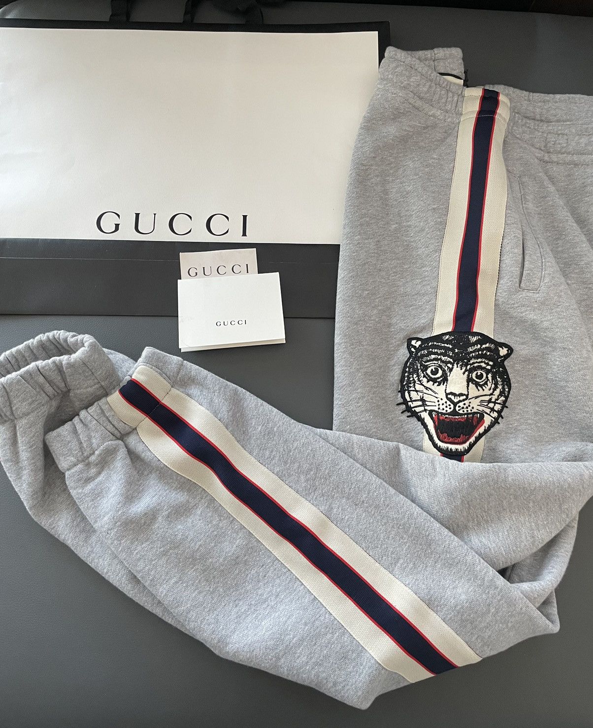 Gucci Rare $2k+ BrandNew Super Runway Gucci Tiger Track Sweatpants Size US 32 / EU 48 - 13 Thumbnail