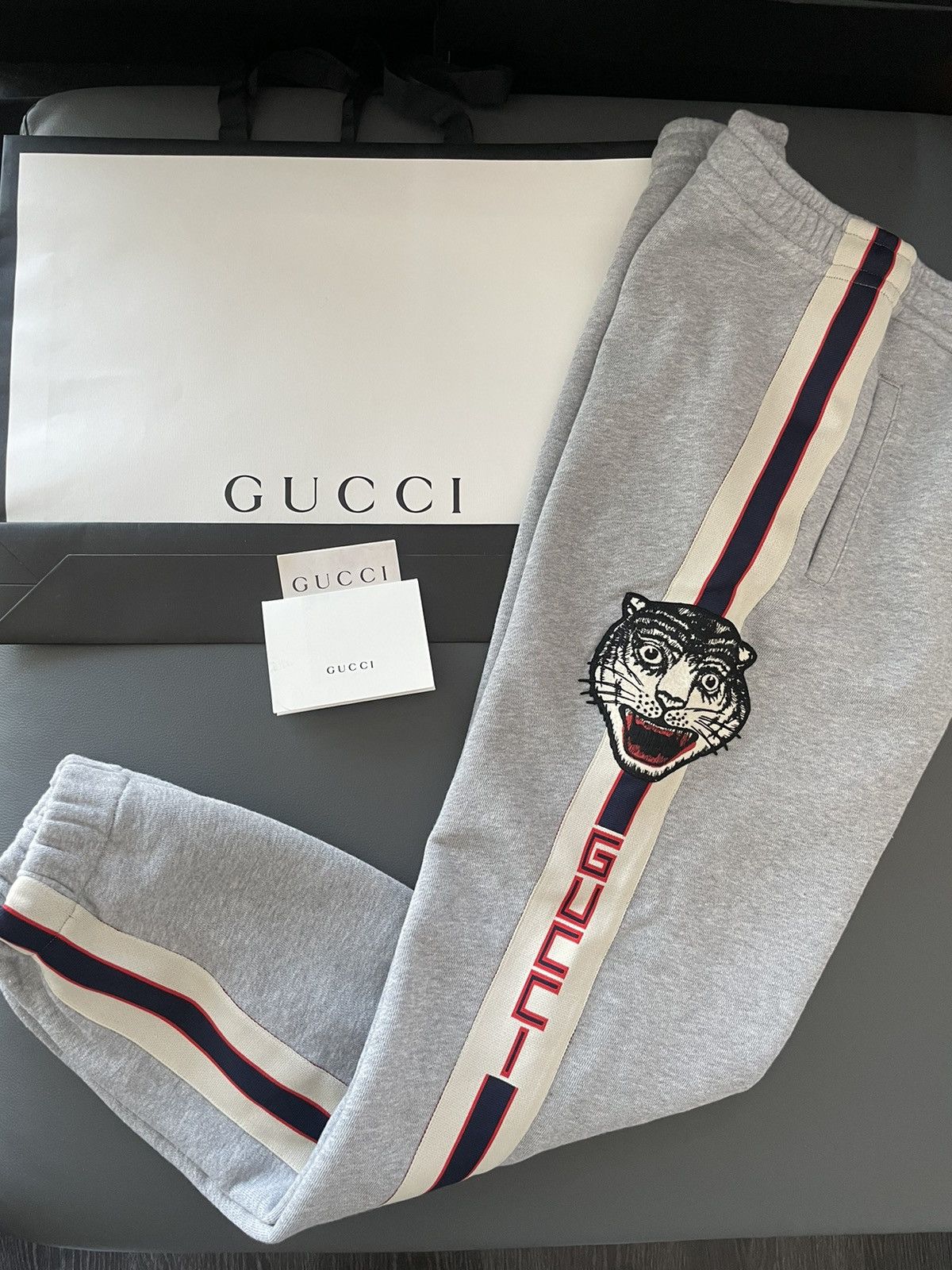 Gucci Rare $2k+ BrandNew Super Runway Gucci Tiger Track Sweatpants Size US 32 / EU 48 - 17 Thumbnail