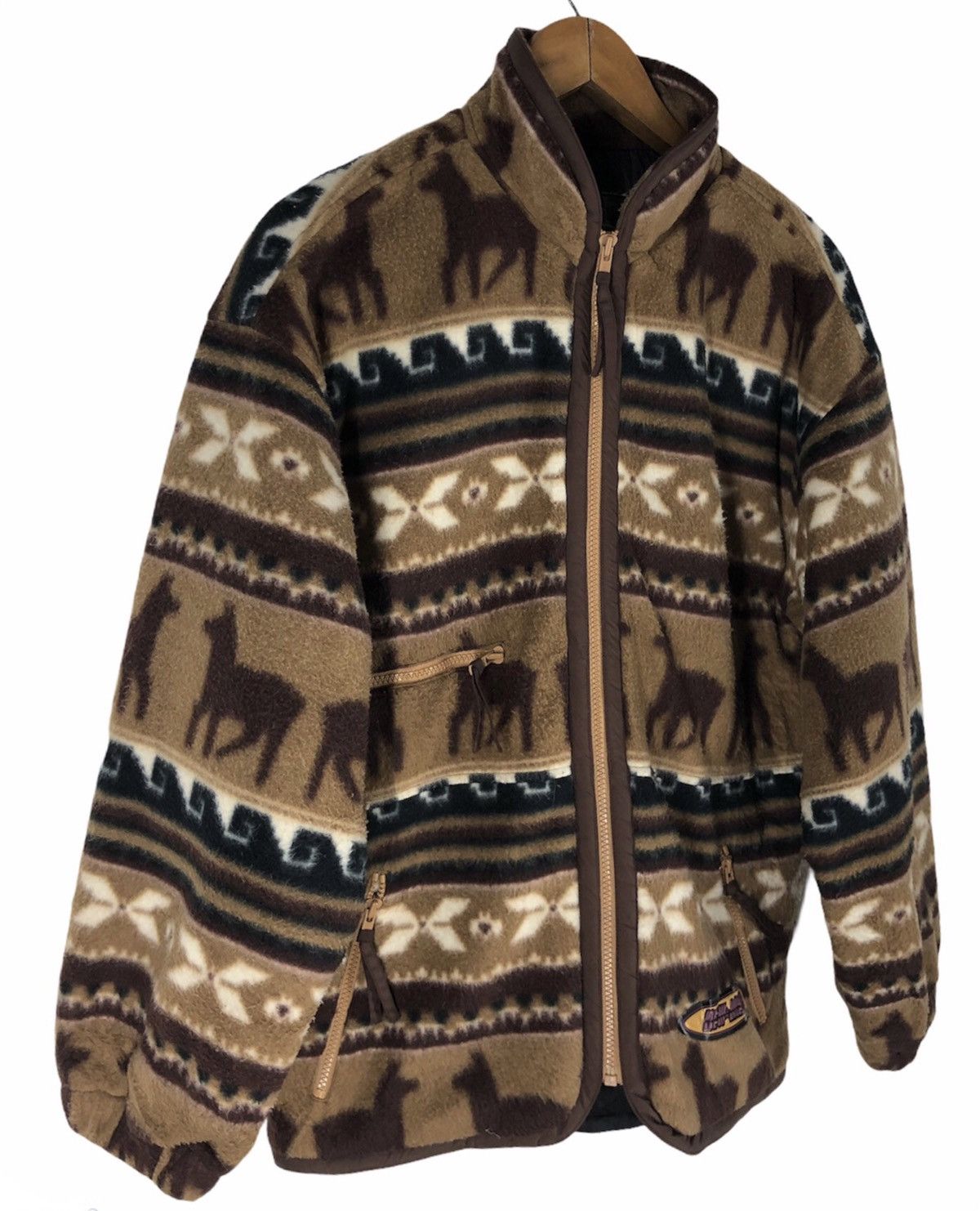 Japanese Brand × Vintage New Breed Fleece jacket full print Size US S / EU 44-46 / 1 - 3 Thumbnail