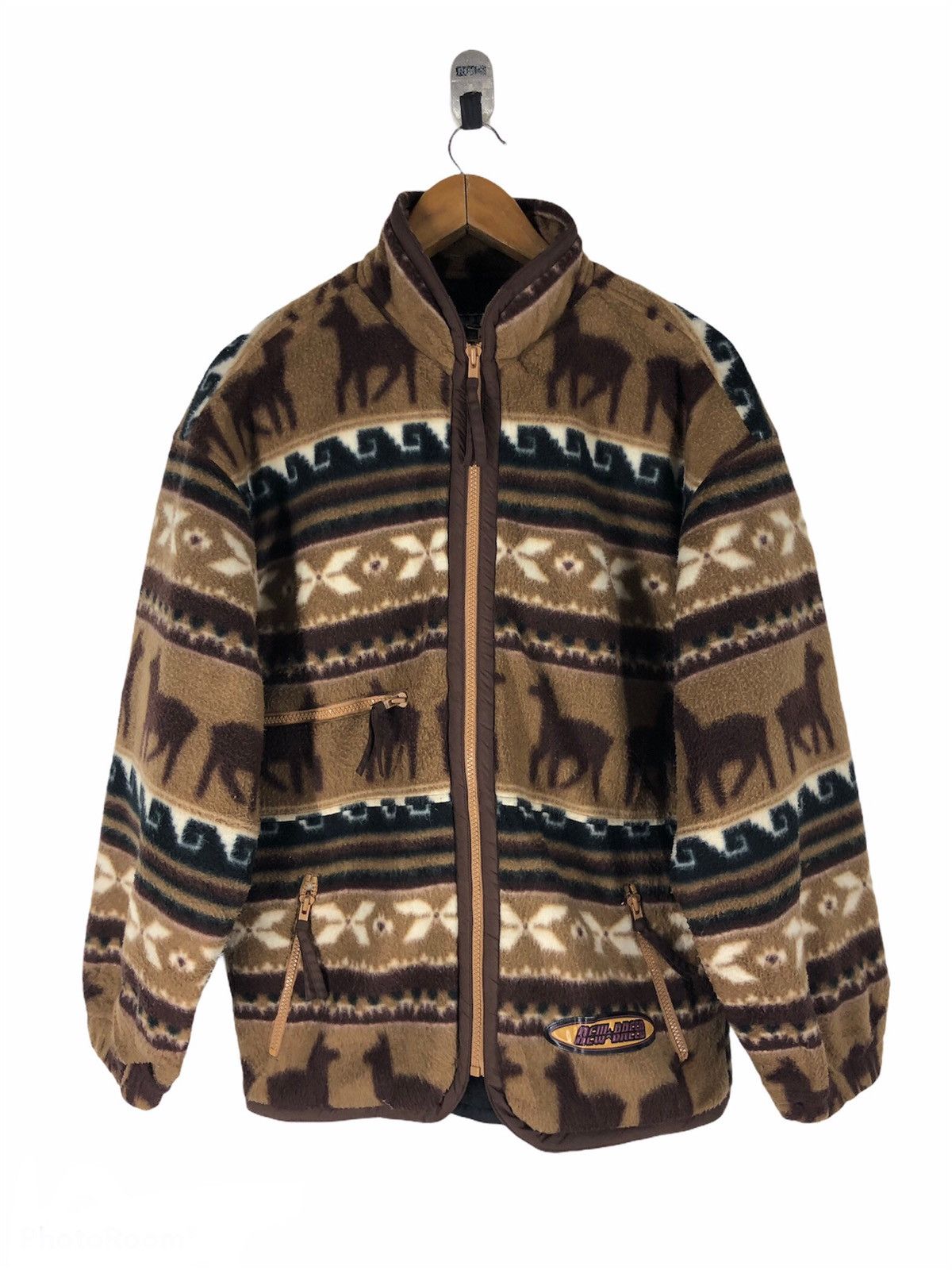 Japanese Brand × Vintage New Breed Fleece jacket full print Size US S / EU 44-46 / 1 - 1 Thumbnail