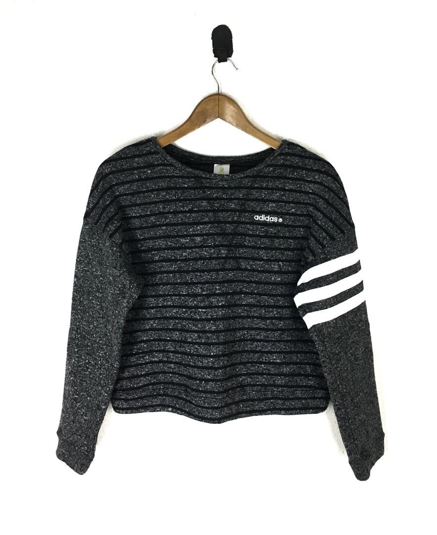 Adidas Adidas Neo Stripe All Black Sweatshirt Size US S / EU 44-46 / 1 - 2 Thumbnail