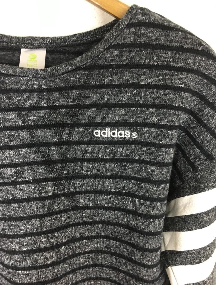 Adidas Adidas Neo Stripe All Black Sweatshirt Size US S / EU 44-46 / 1 - 4 Thumbnail