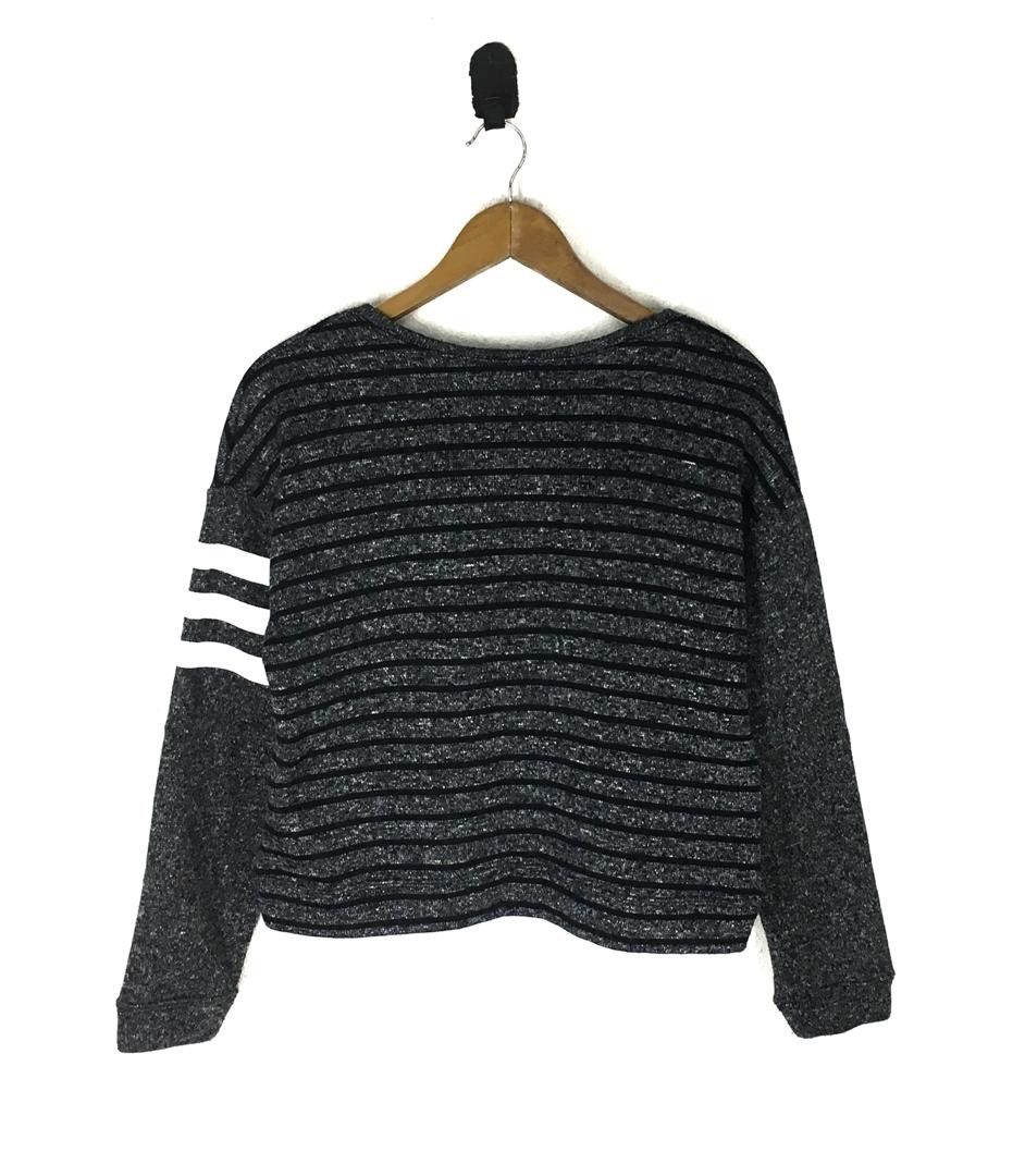 Adidas Adidas Neo Stripe All Black Sweatshirt Size US S / EU 44-46 / 1 - 1 Thumbnail