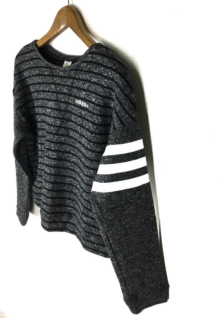 Adidas Adidas Neo Stripe All Black Sweatshirt Size US S / EU 44-46 / 1 - 3 Thumbnail