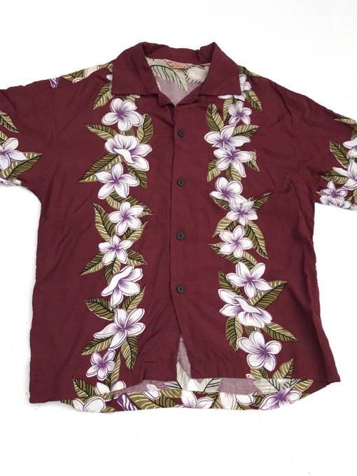 Vintage Hawaiian Shirt Aloha Vertical Flowers Hulla Girl Size US L / EU 52-54 / 3 - 2 Thumbnail