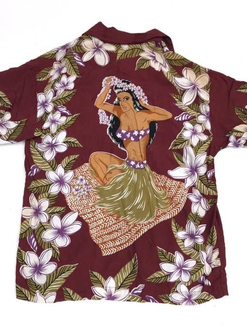 Hawaiian Shirt Aloha Vertical Flowers Hulla Girl