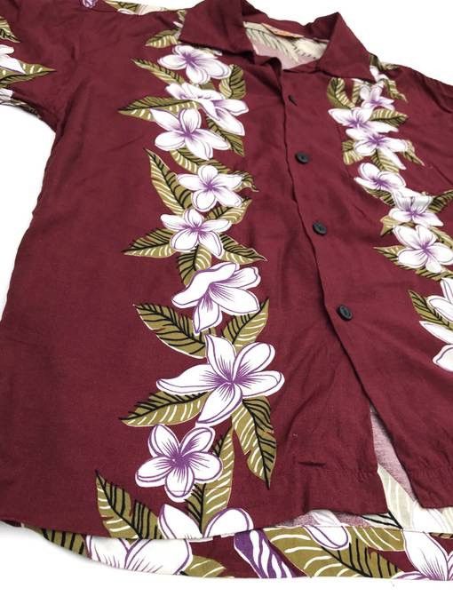 Vintage Hawaiian Shirt Aloha Vertical Flowers Hulla Girl Size US L / EU 52-54 / 3 - 3 Thumbnail