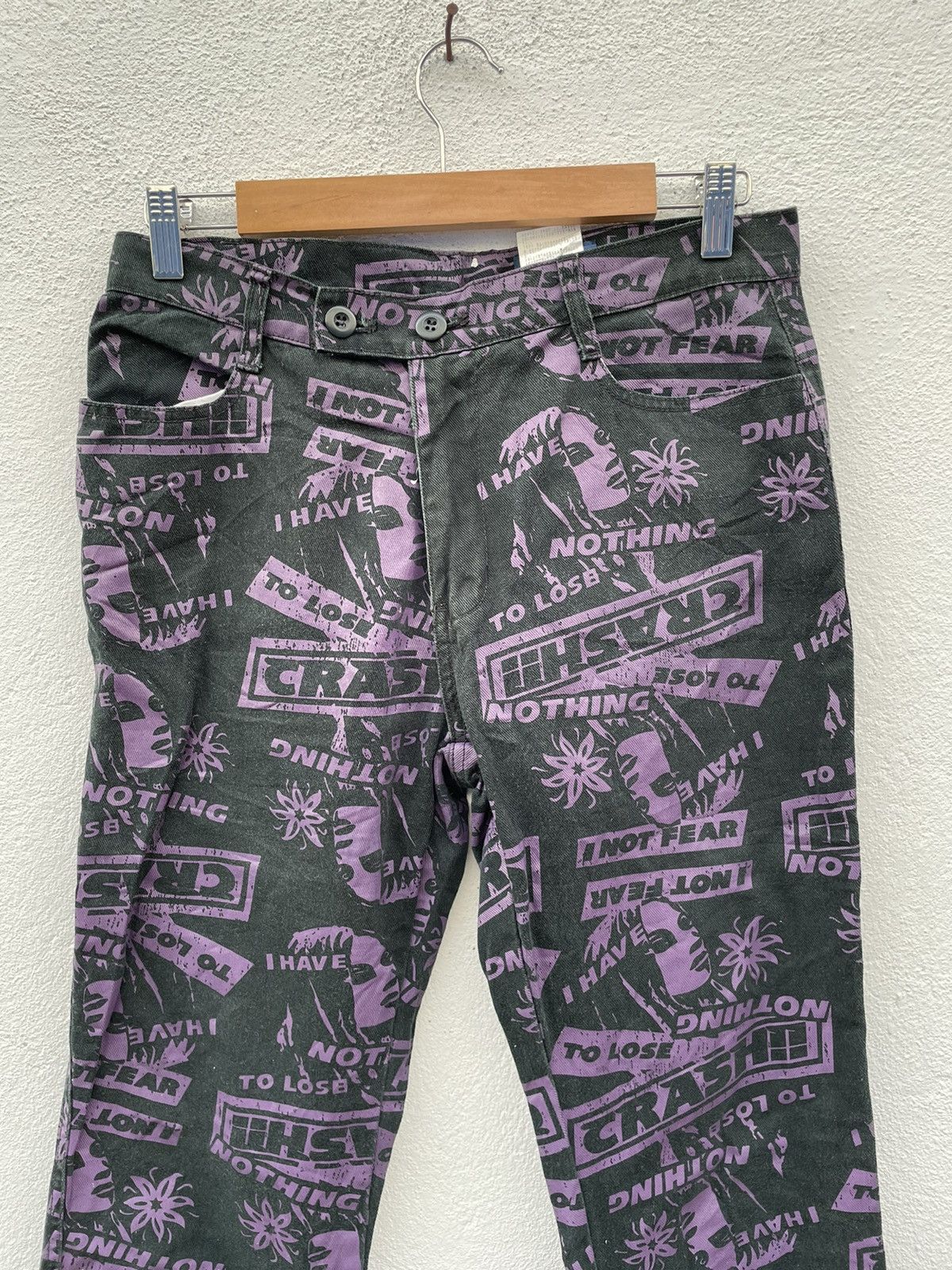 If Six Was Nine Japanese Brand Rimsby Field Full Printed Jeans Size US 30 / EU 46 - 2 Thumbnail