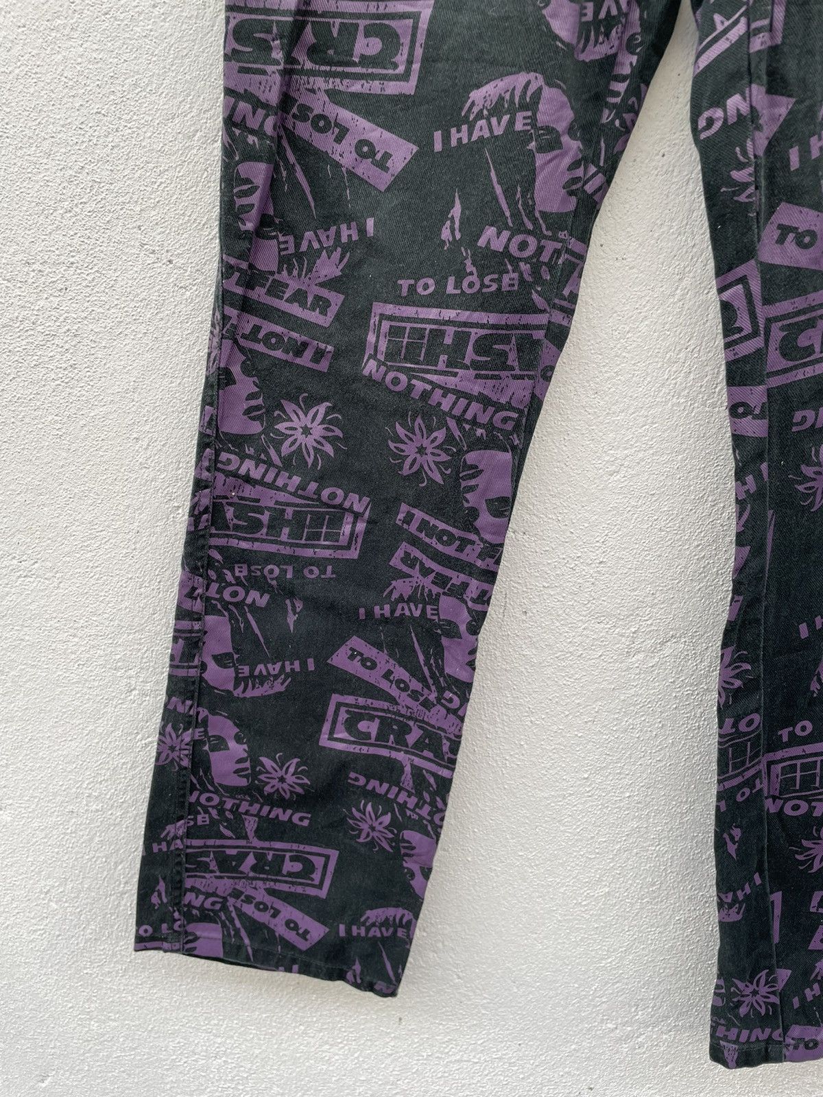 If Six Was Nine Japanese Brand Rimsby Field Full Printed Jeans Size US 30 / EU 46 - 3 Thumbnail