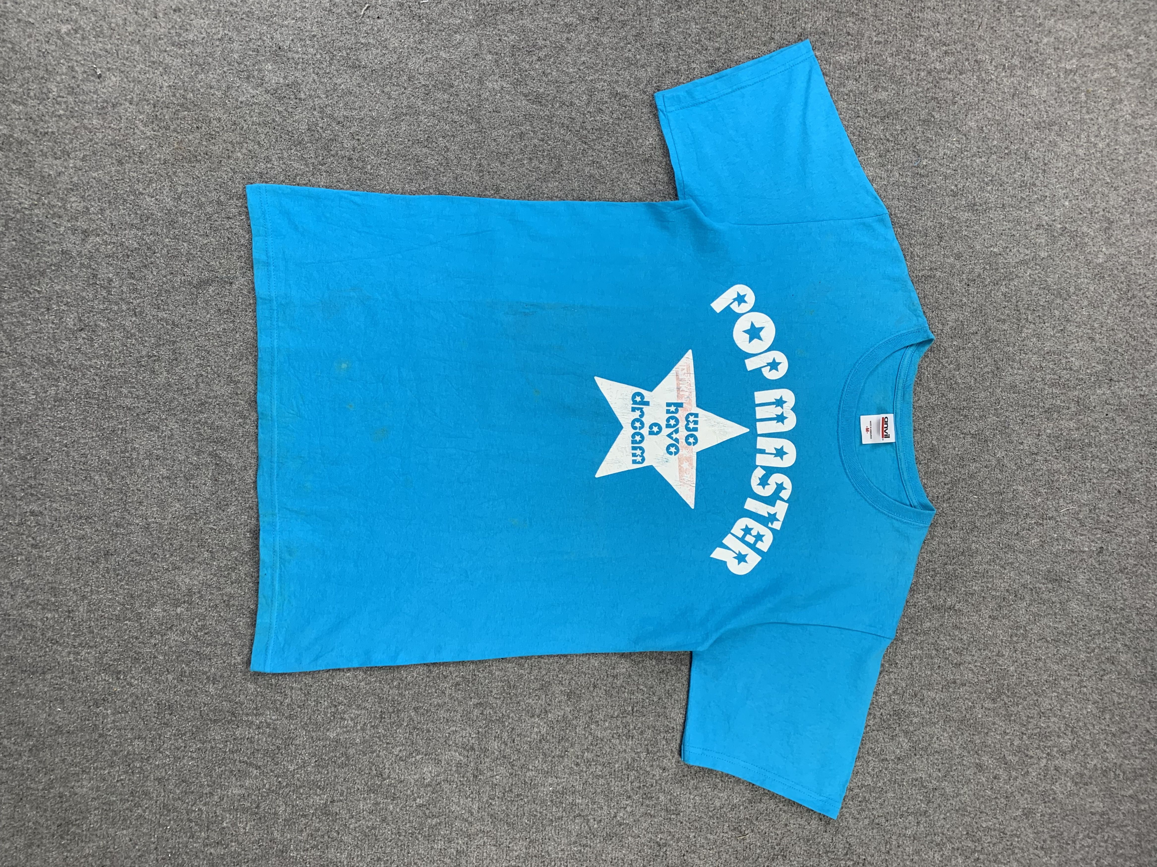 image of Vintage Fan Club Event V Nana Mizuki Pop Master Tees in Blue, Men's (Size Medium)