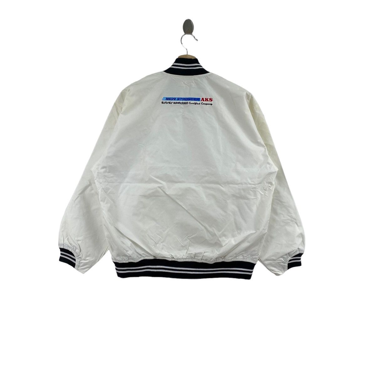 Japanese Brand × Vintage Vintage AKS Japanese Brand Racing White Bomber Jacket Size US XL / EU 56 / 4 - 2 Thumbnail